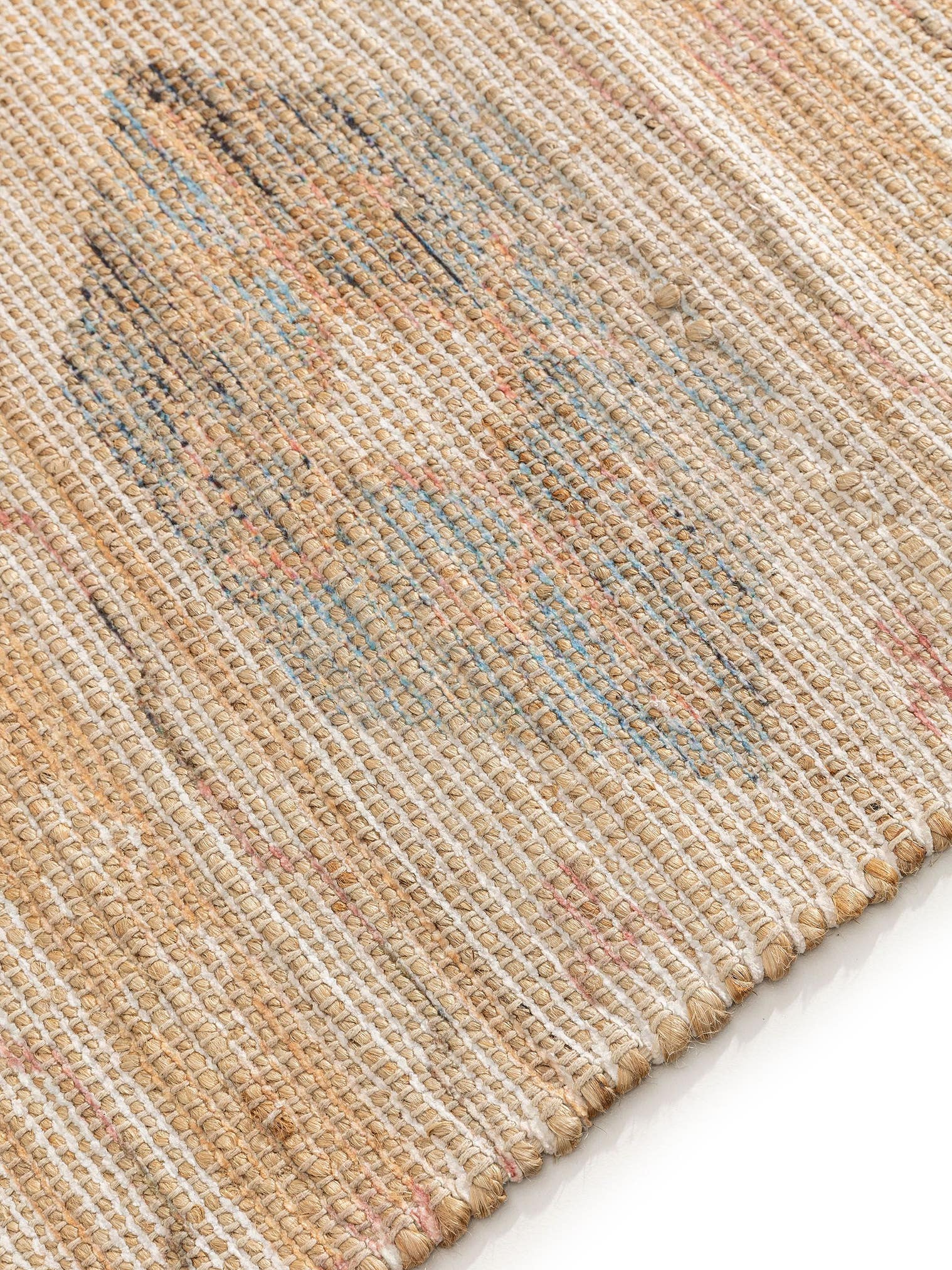 Tapijt van 68% Jute, 20% Polyester, 12% Katoen in Veelkleurig met een 1- 5 mm hoge pool van benuta Pop