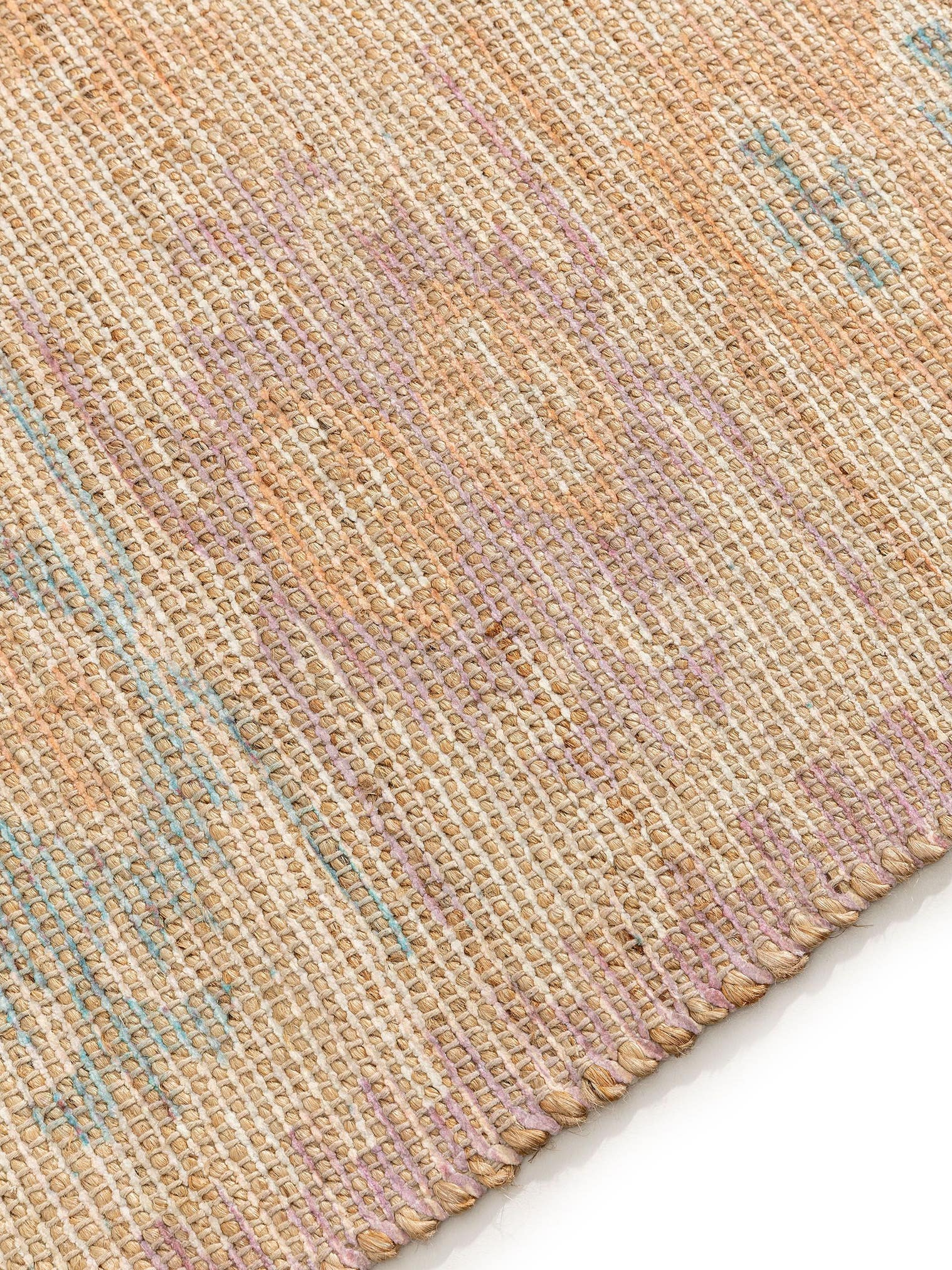 Tapis en 68% jute, 20% polyester, 12% coton en Multicouleur avec une pile de 1- 5 mm de hauteur de benuta Pop