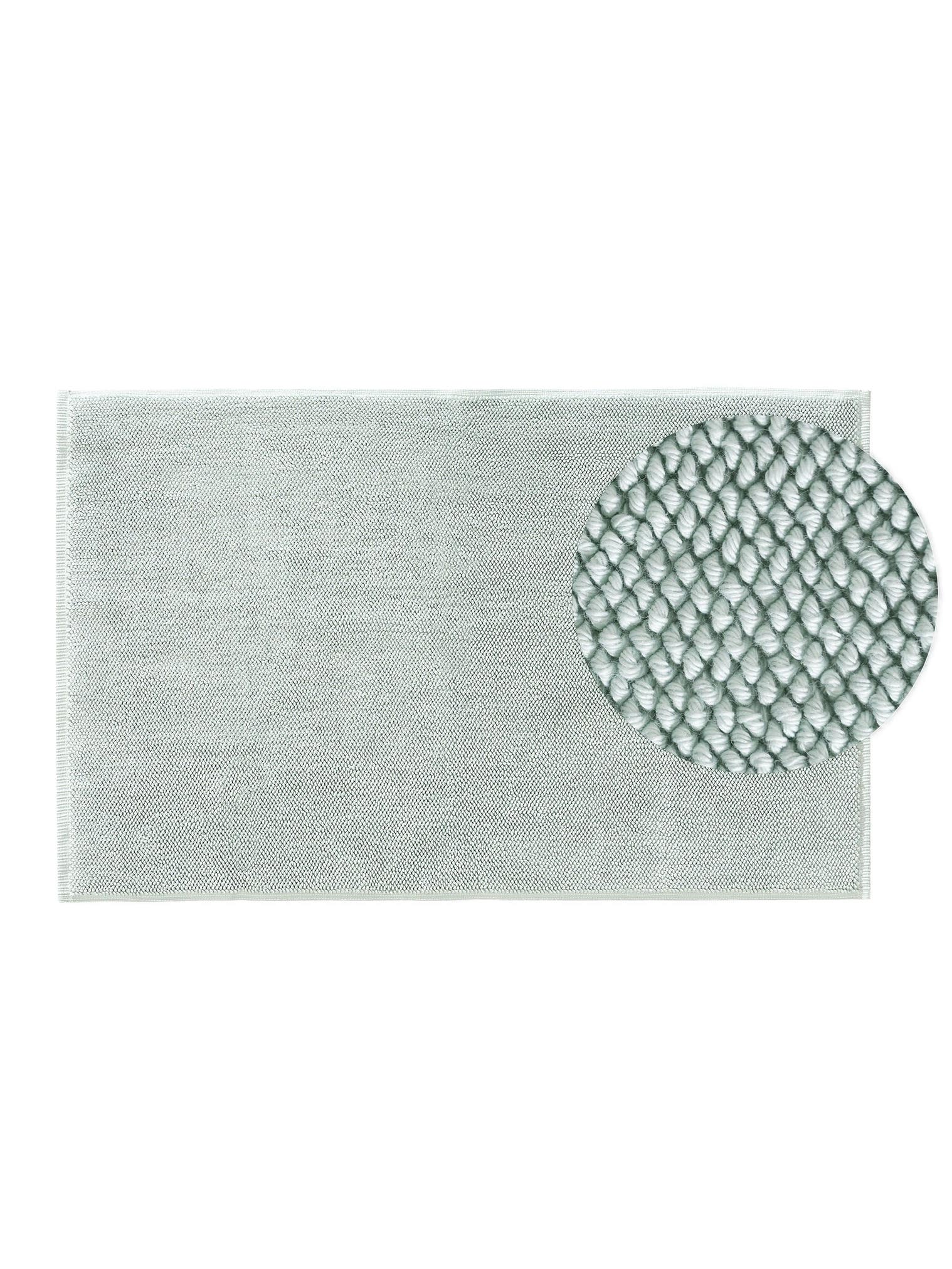 Rug made of 100% Cotton in Green with a 21 - 30 mm high pile by benuta Nest