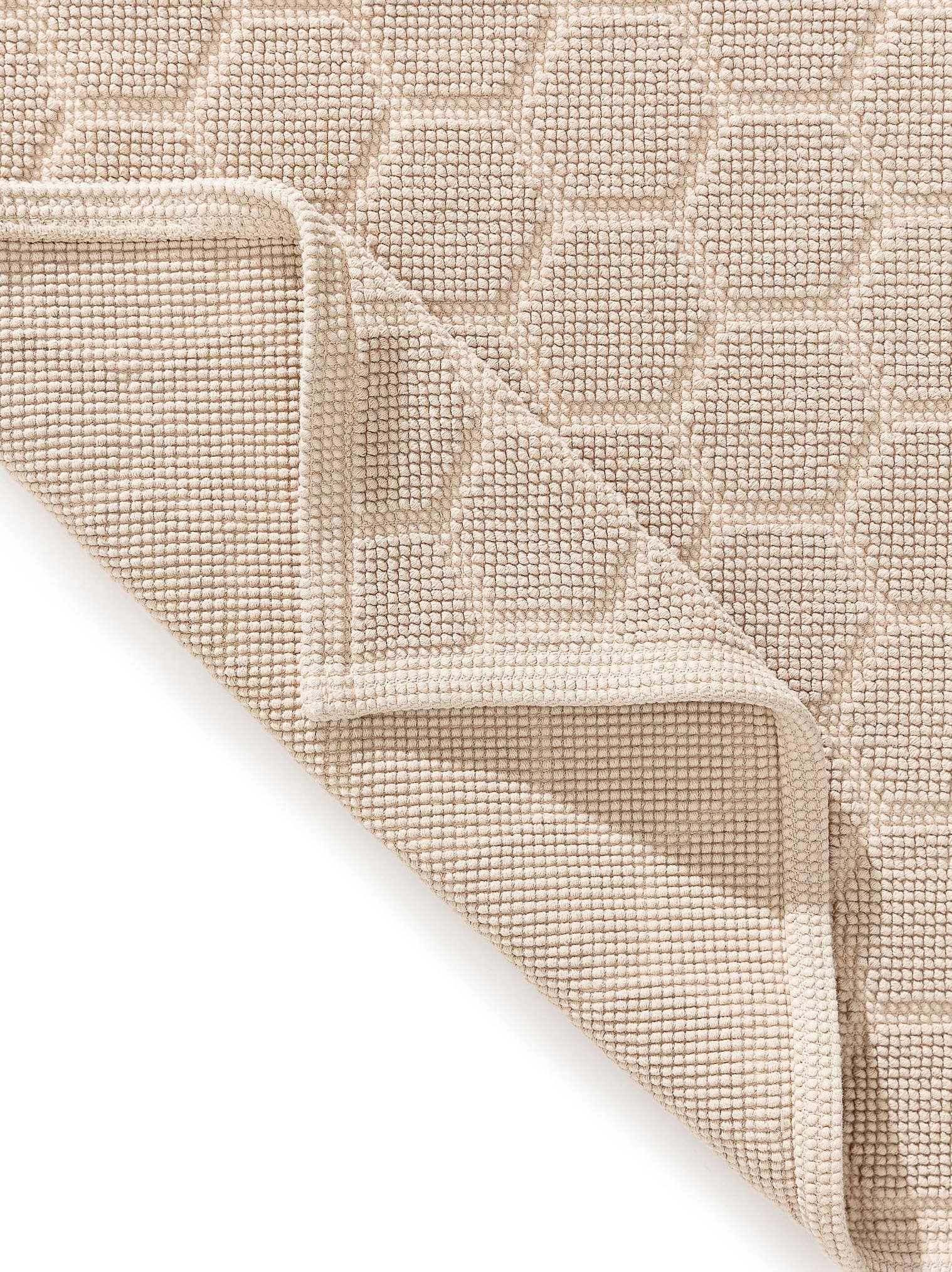 Rug made of 100% Cotton in Beige with a 1- 5 mm high pile by benuta Nest