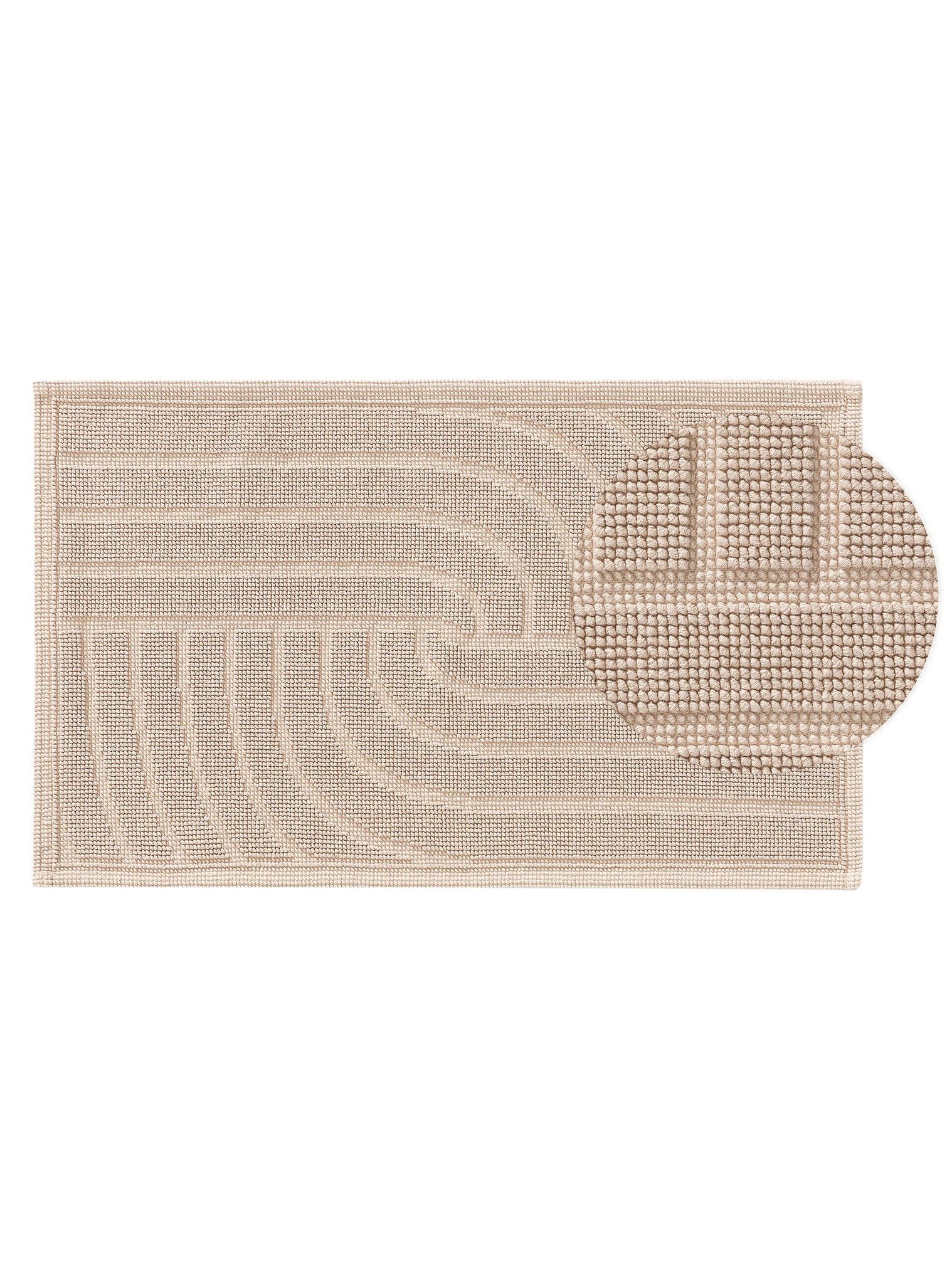 Tappeto di 100% Cotone in Beige con pelo alto 1- 5 mm da benuta Nest
