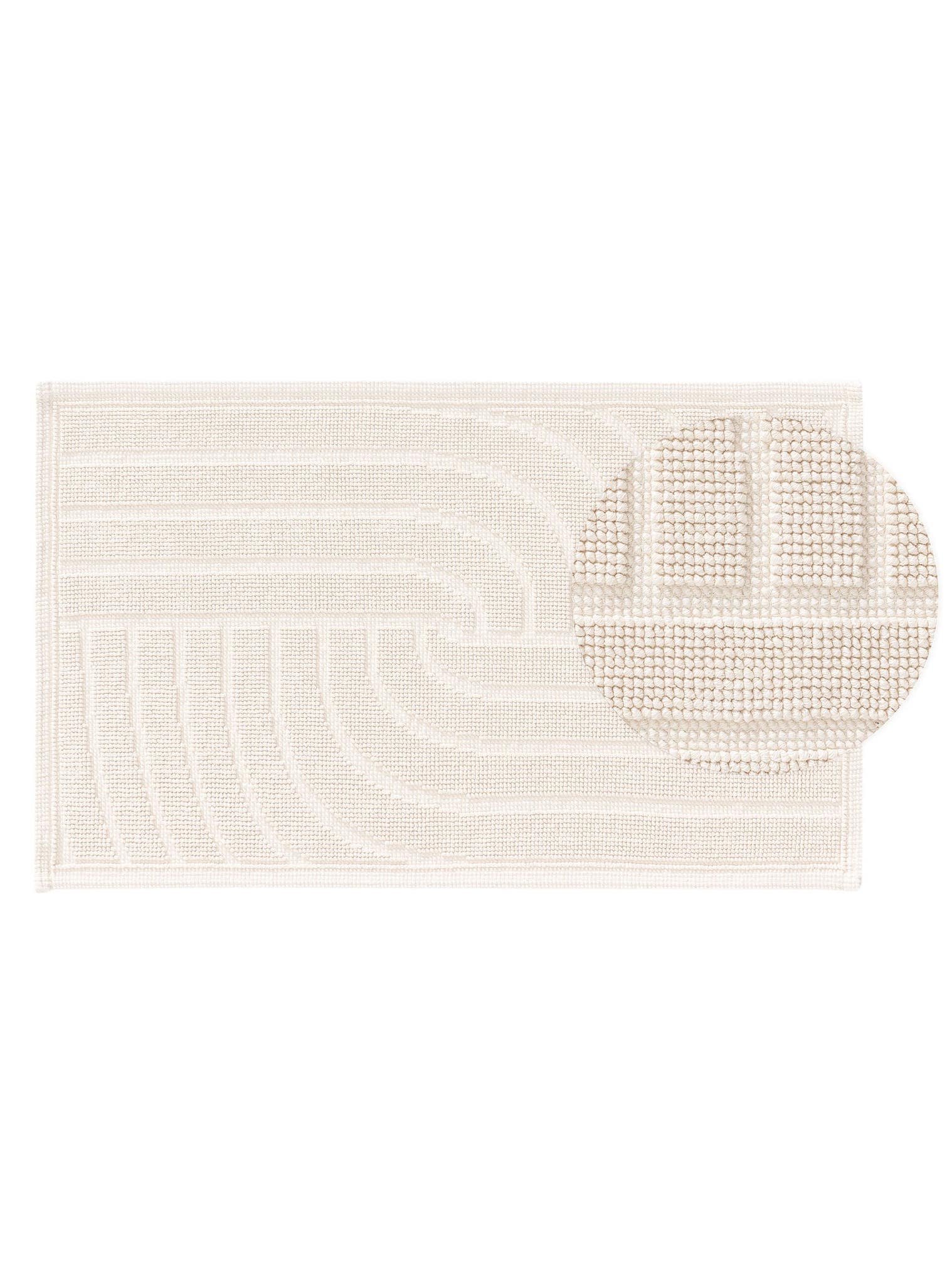 Rug made of 100% Cotton in Beige with a 1- 5 mm high pile by benuta Nest