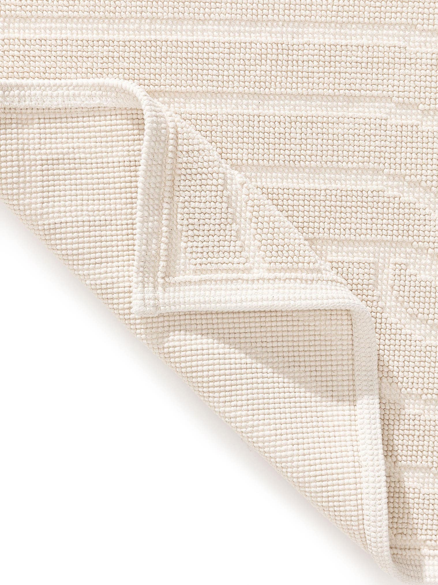 Rug made of 100% Cotton in Beige with a 1- 5 mm high pile by benuta Nest
