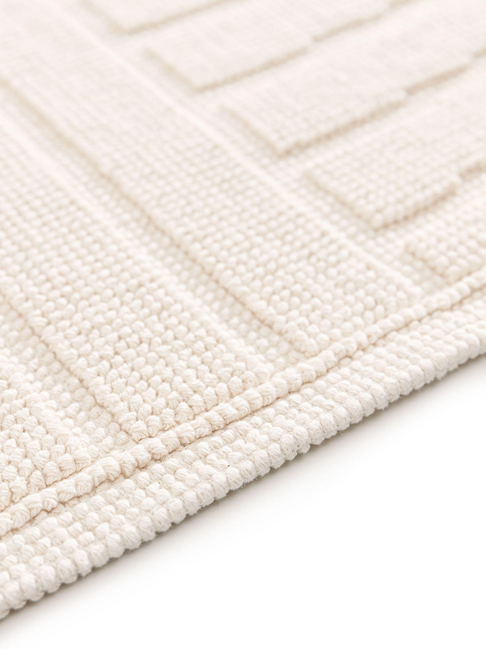 Tapijt van 100% Katoen in Beige met een 1- 5 mm hoge pool van benuta Nest