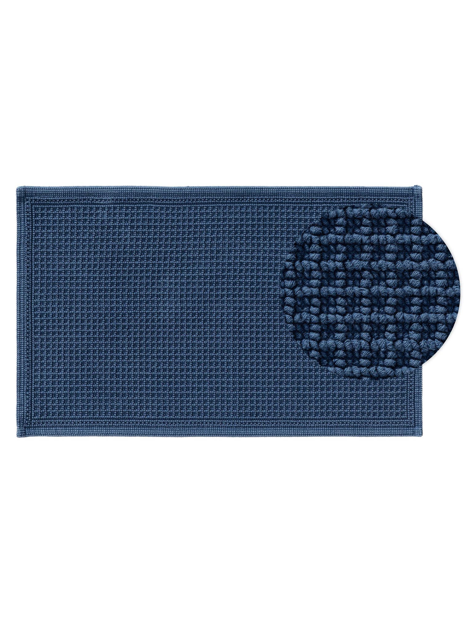 Teppich aus 100% Baumwolle in Blau mit bis 5 mm hohem Flor von benuta Nest