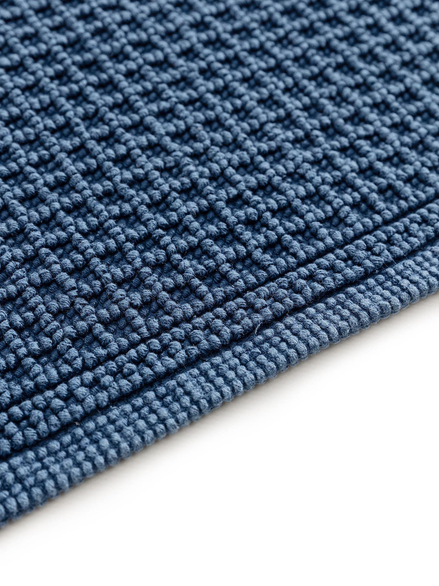 Teppich aus 100% Baumwolle in Blau mit bis 5 mm hohem Flor von benuta Nest