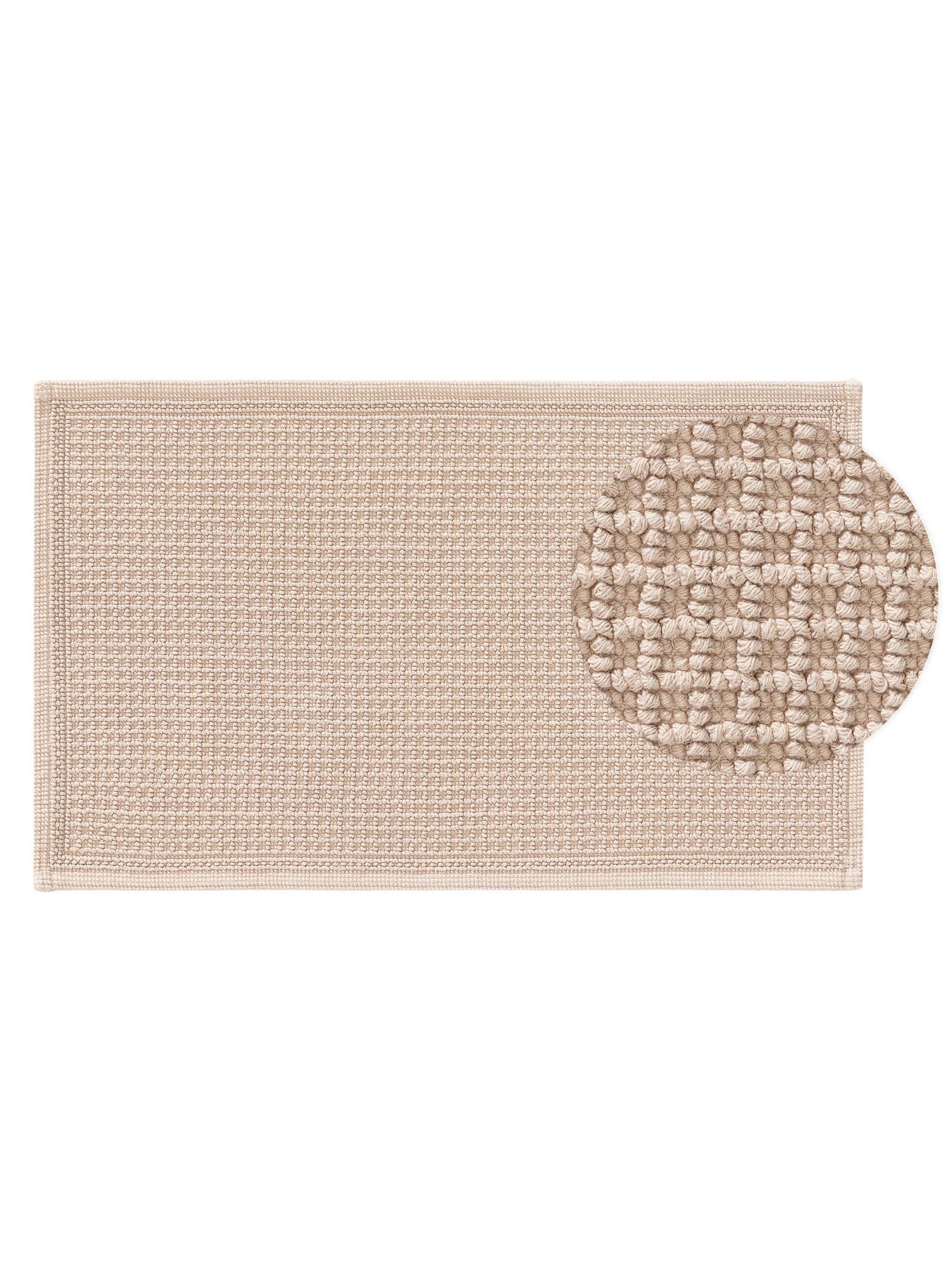 Tæppe af 100% Bomuld i Beige med 1- 5 mm høj luv fra benuta Nest