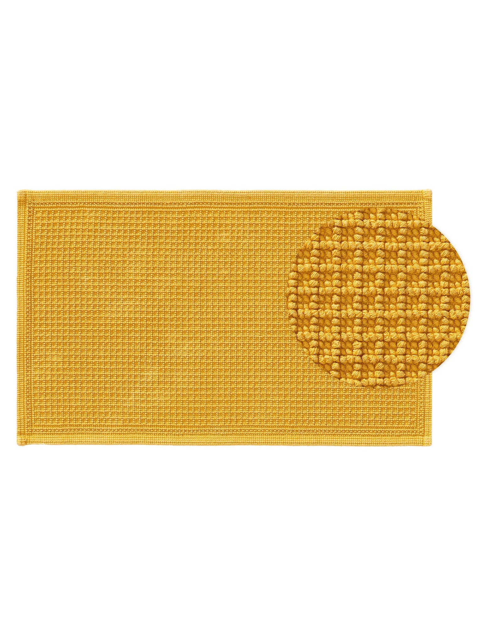 Teppich aus 100% Baumwolle in Gelb mit bis 5 mm hohem Flor von benuta Nest