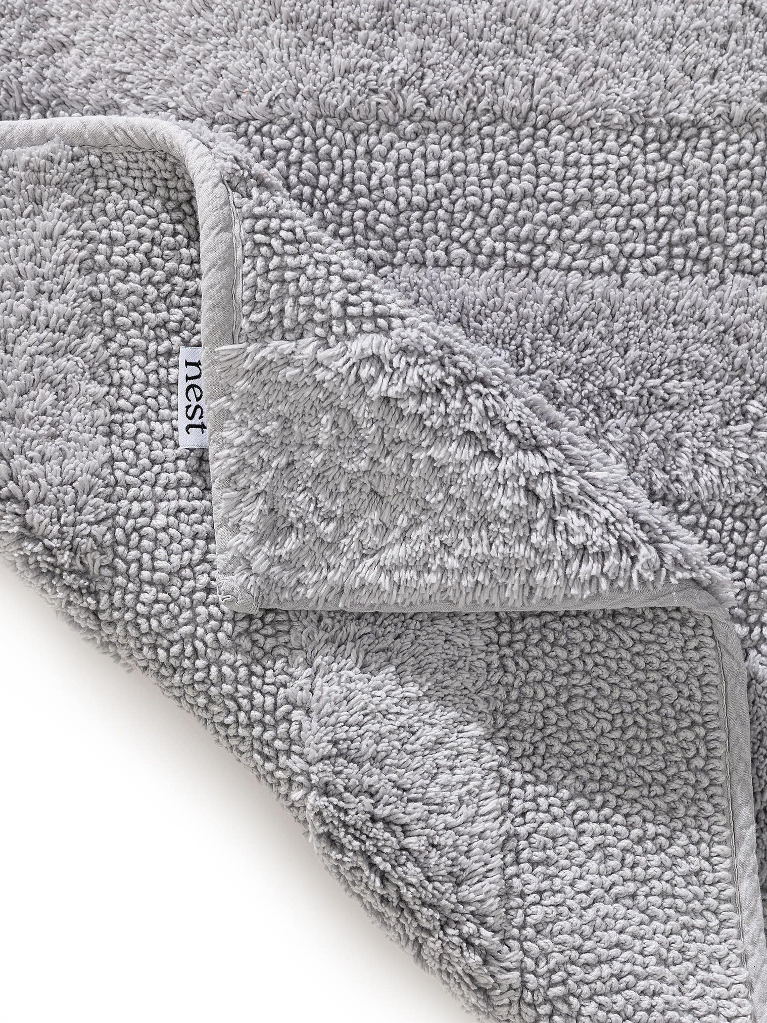 Tappeto di 100% Cotone in Grigio con pelo alto 1- 5 mm da benuta Nest