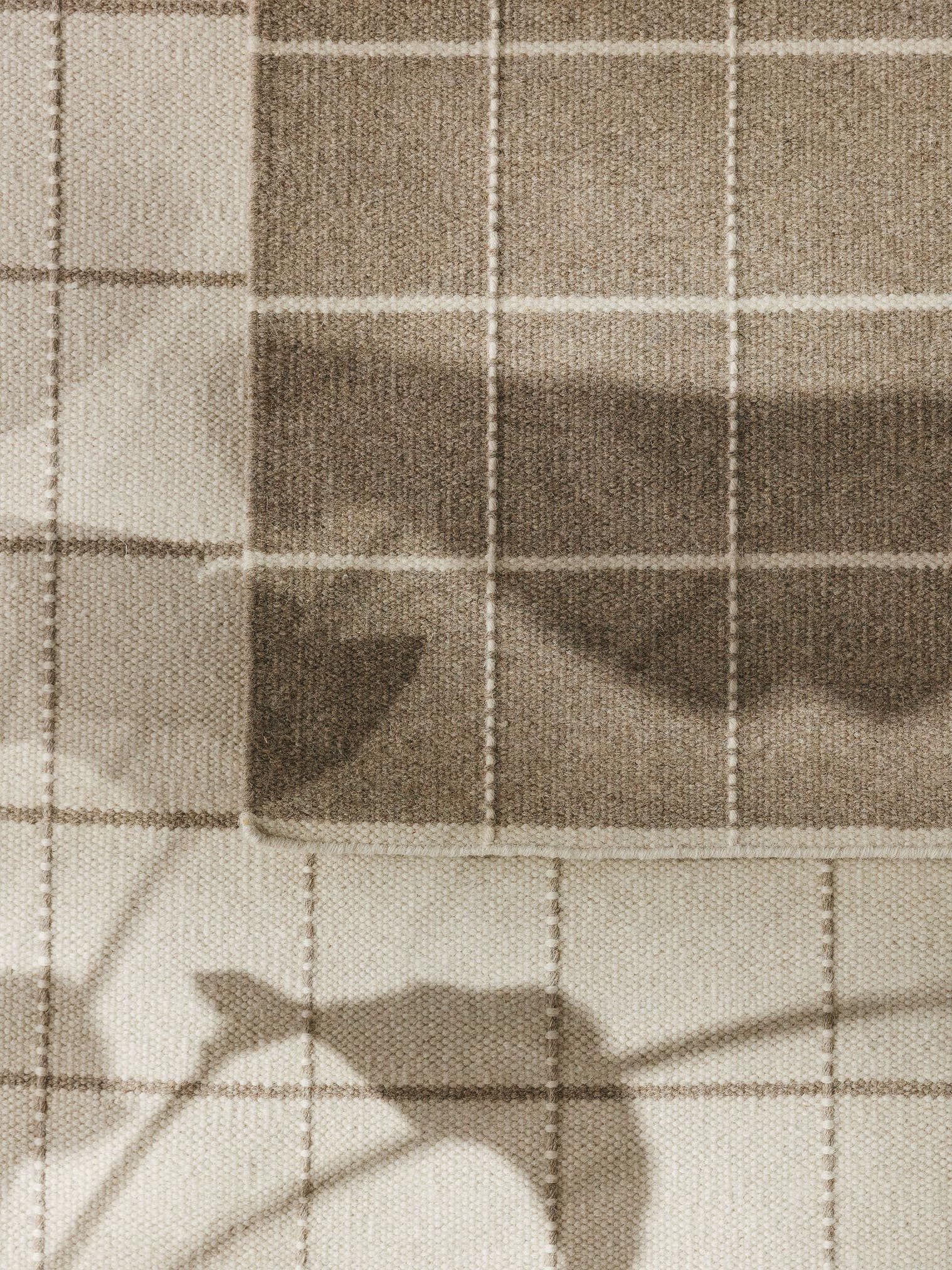 Teppich aus 90% Wolle, 10% Baumwolle in Beige mit 6 bis 10 mm hohem Flor von benuta Pure
