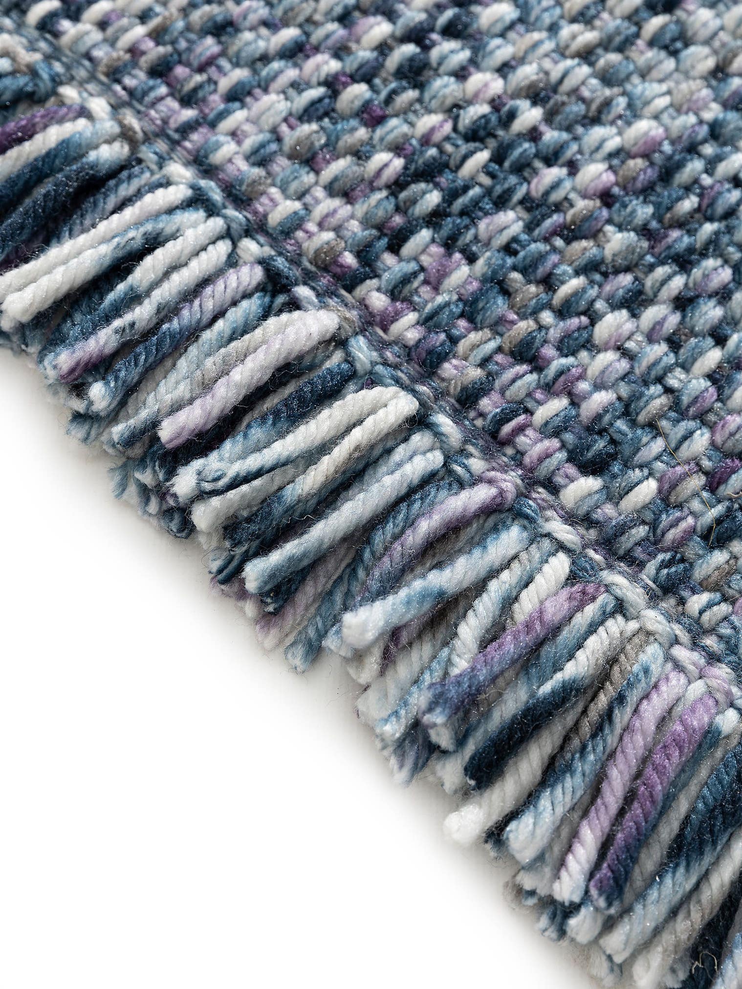 Rug made of 100% Polyester (recycled PET) in Blue with a 1- 5 mm high pile by benuta Pop