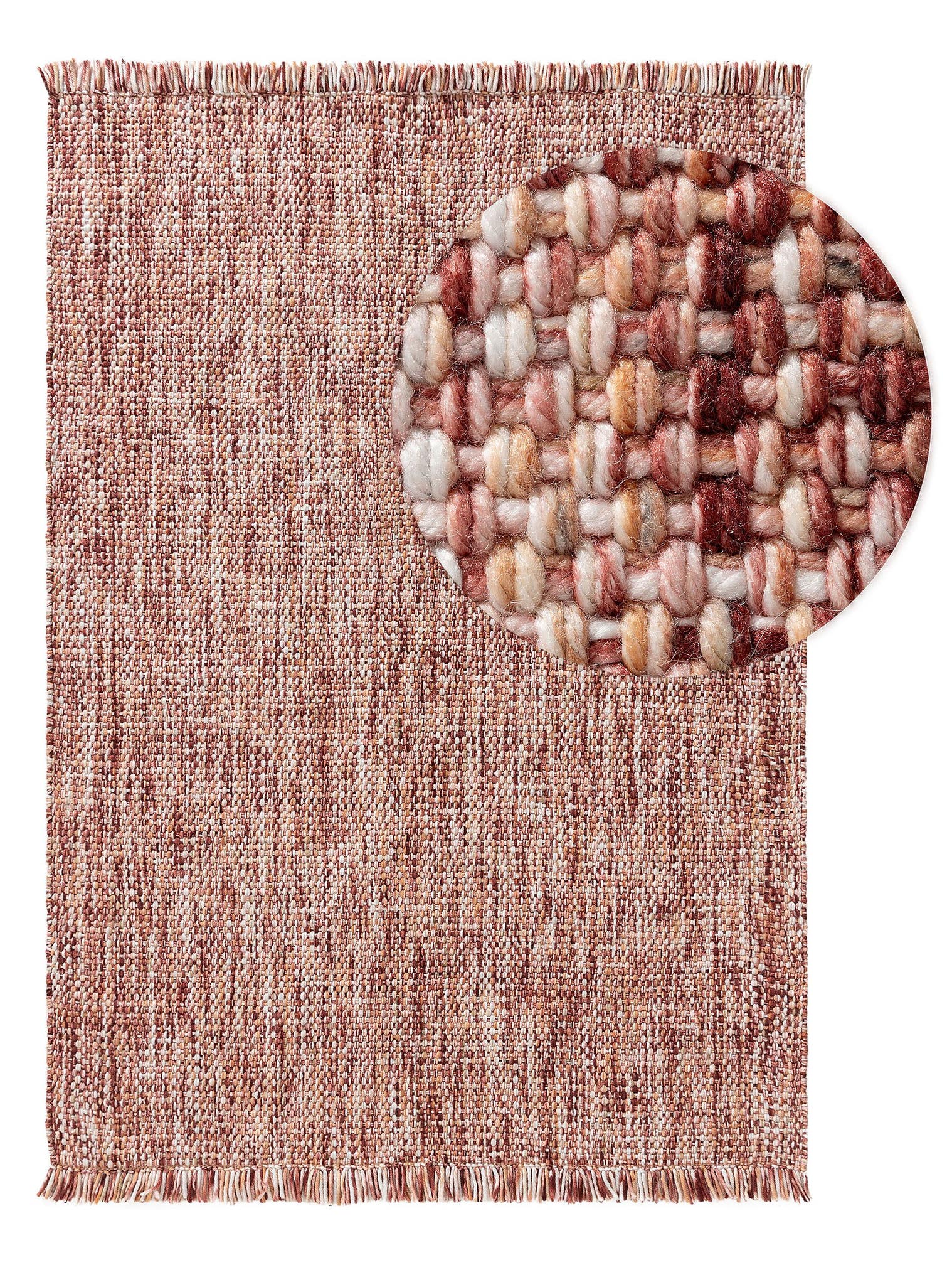 Alfombra de 100% Polyester (PET reciclado) en Rojo con un pelo de {{Placeholder_Pile Height}} de altura de benuta Pop