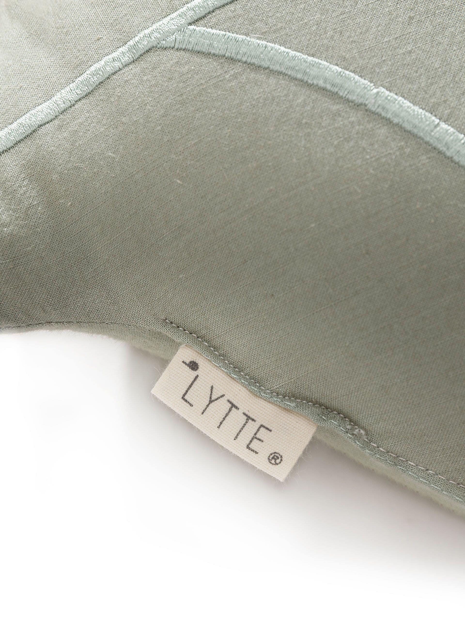 Kussen Hana Groen in Botanicals&Florals-ontwerp van 100% Katoen door Lytte