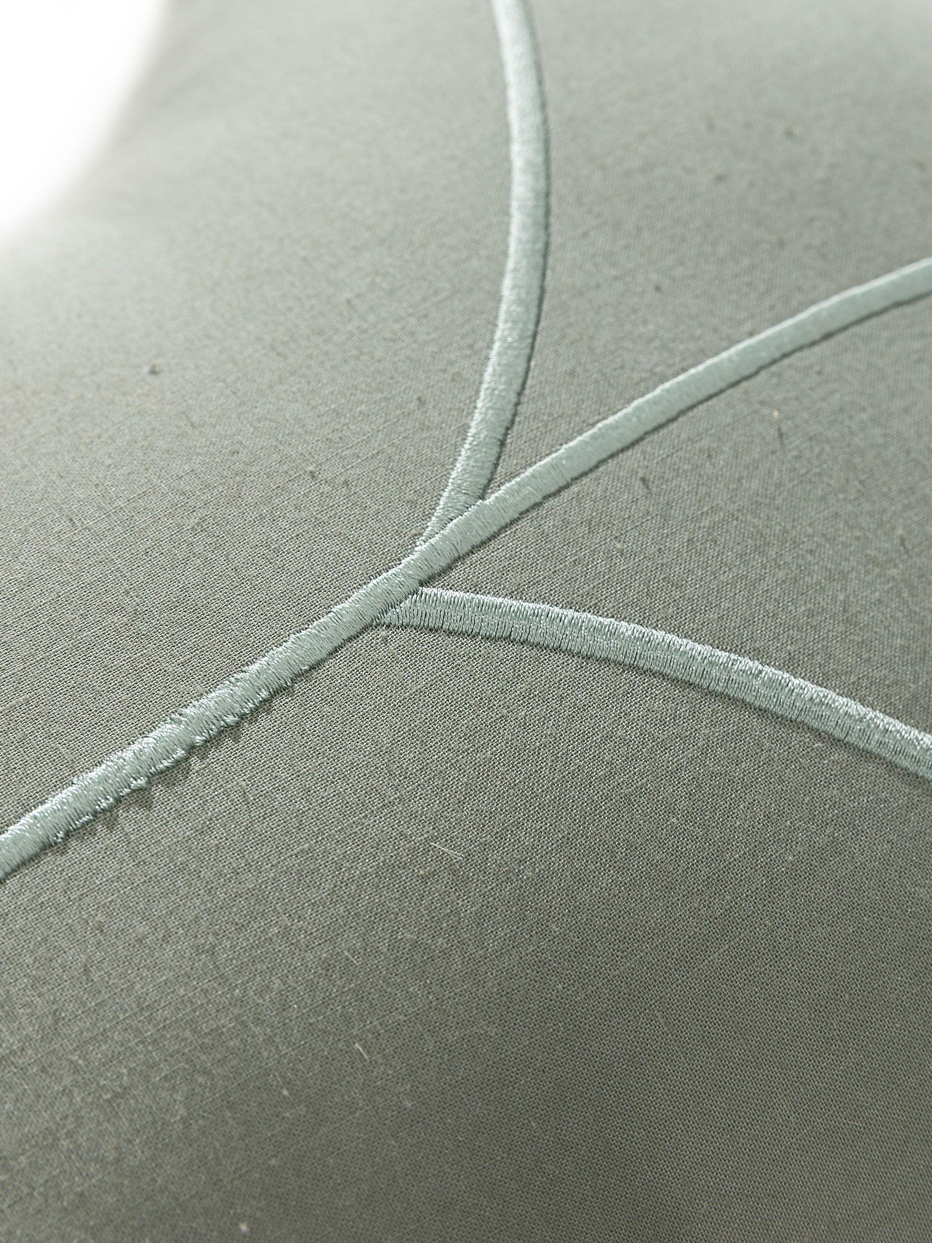Kussen Hana Groen in Botanicals&Florals-ontwerp van 100% Katoen door Lytte