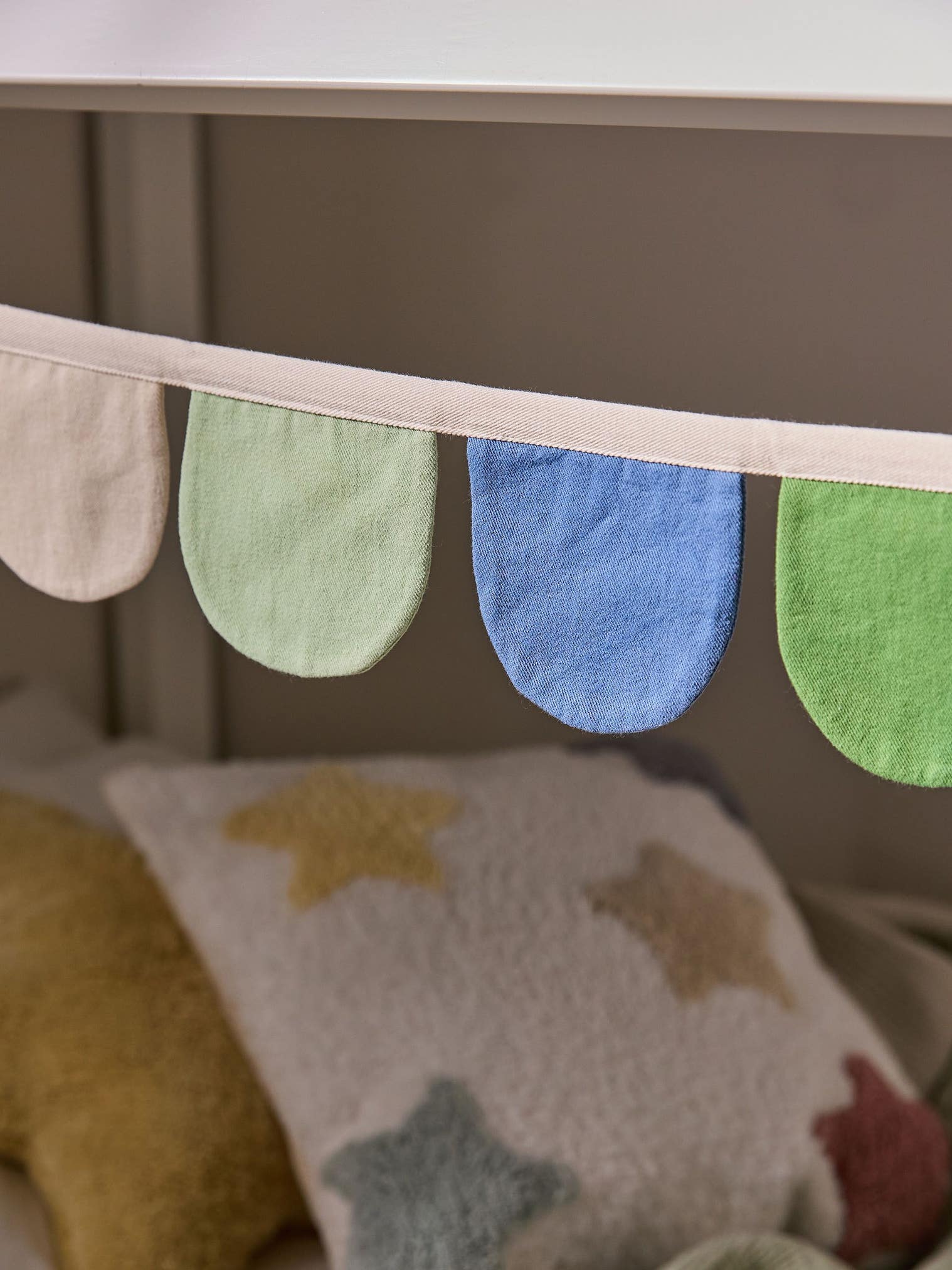 Wanddeko Hana Blau/Grün im Design Botanicals&Florals aus 100% Baumwolle von Lytte