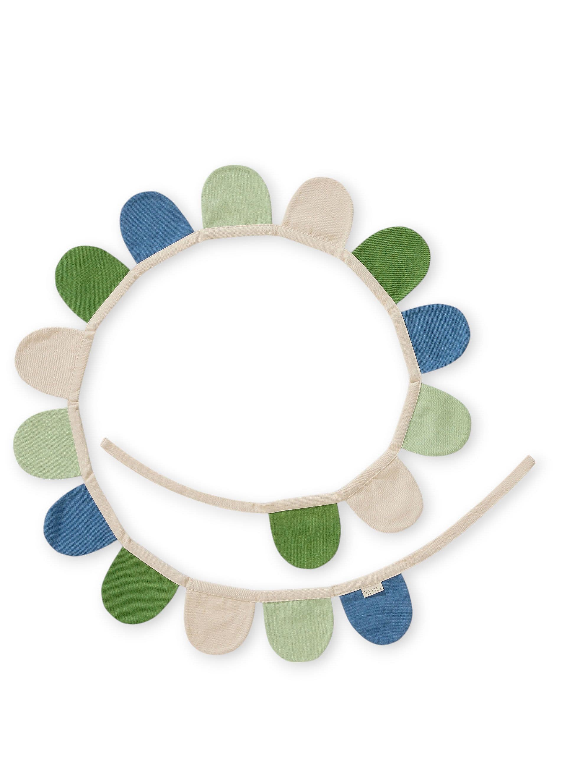 Wanddecoraties Hana Beige/Blauw in Botanicals&Florals-ontwerp van 100% Katoen door Lytte