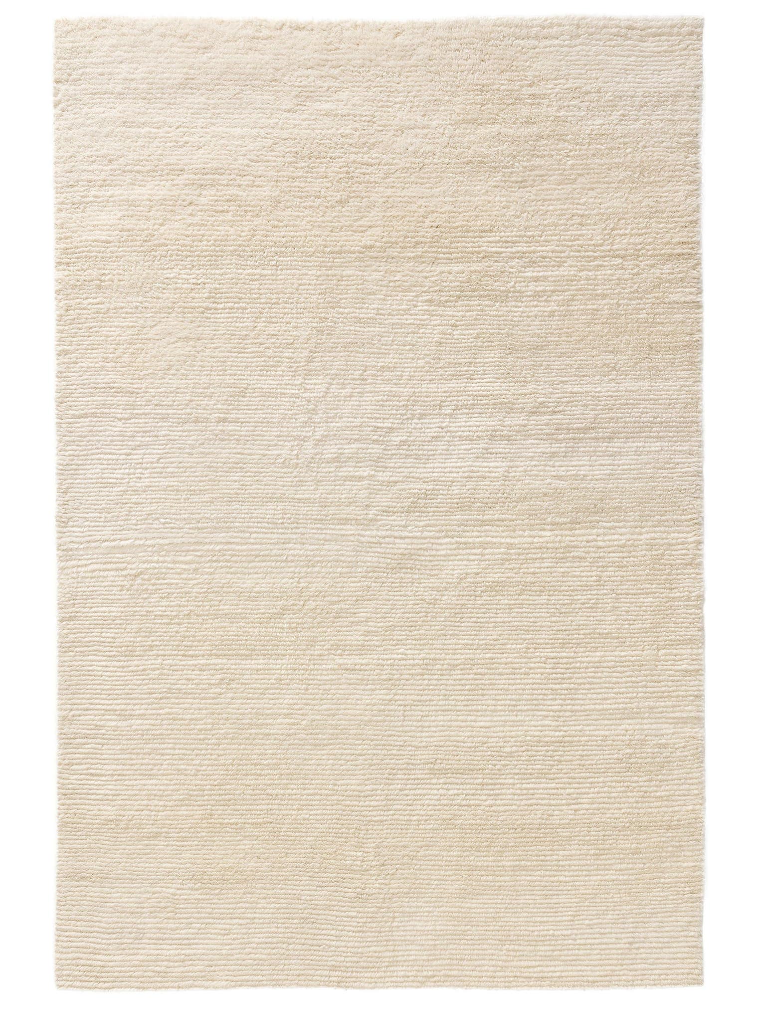 Rug made of 90% Wool, 10% Cotton in Beige with a 21 - 30 mm high pile by benuta Finest