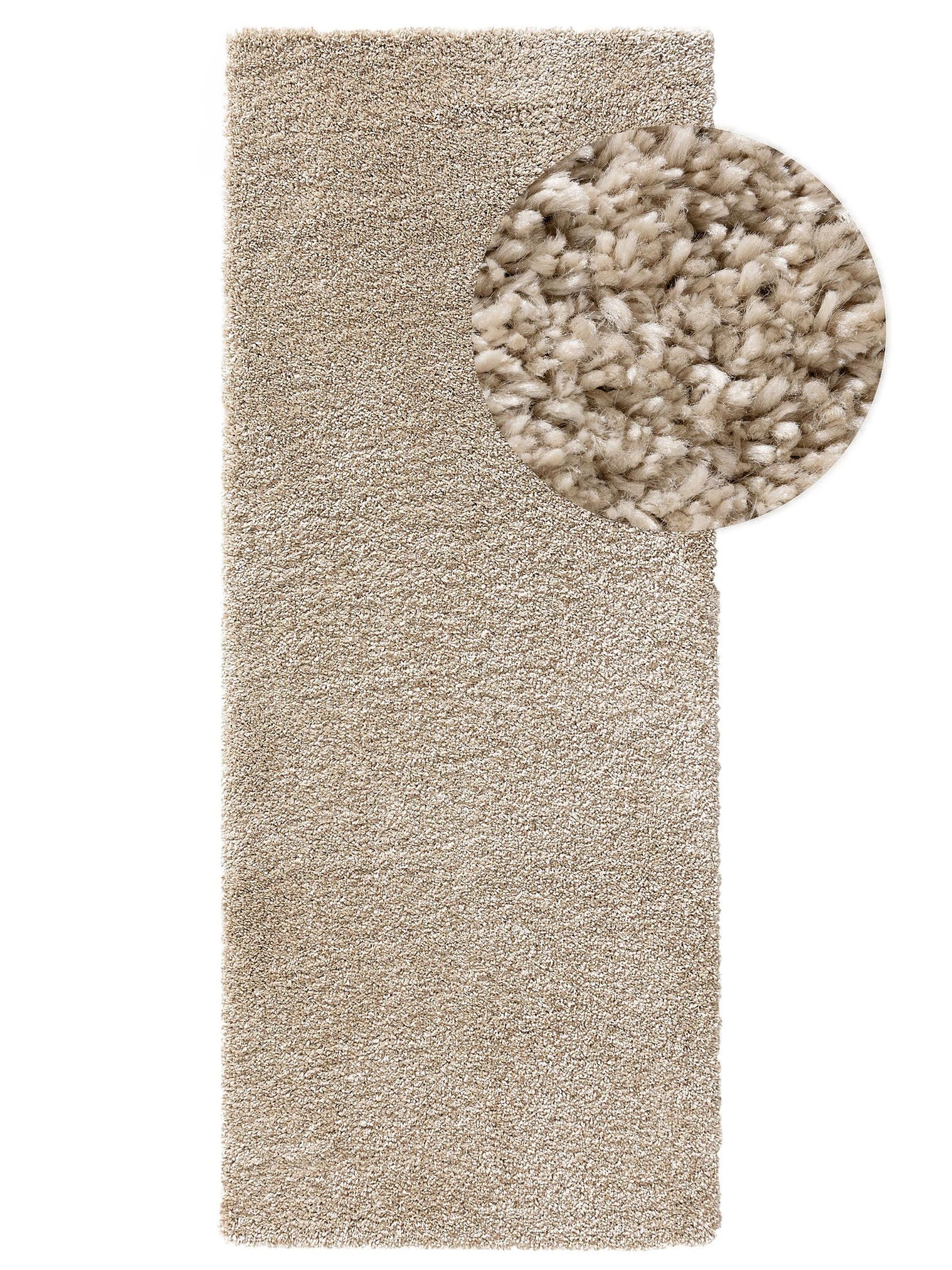 Tappeto di 100% Polipropilene in Beige con pelo alto 31 - 40 mm da benuta Nest