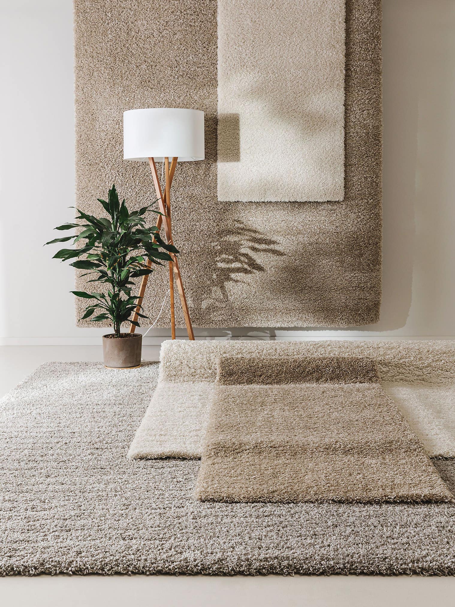 Tappeto di 100% Polipropilene in Beige con pelo alto 31 - 40 mm da benuta Nest