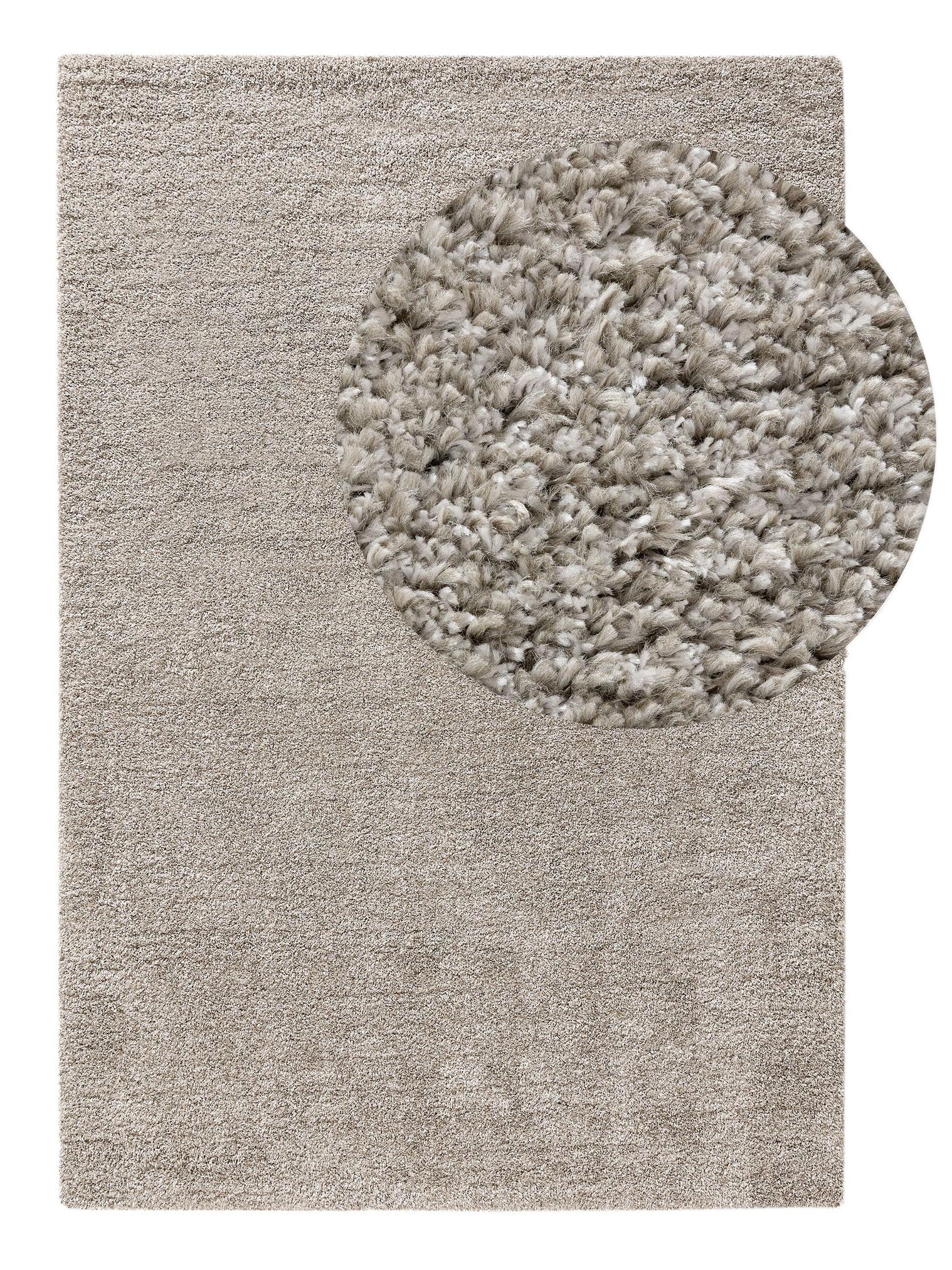Rug made of 100% Polypropylene in Grey with a 31 - 40 mm high pile by benuta Nest