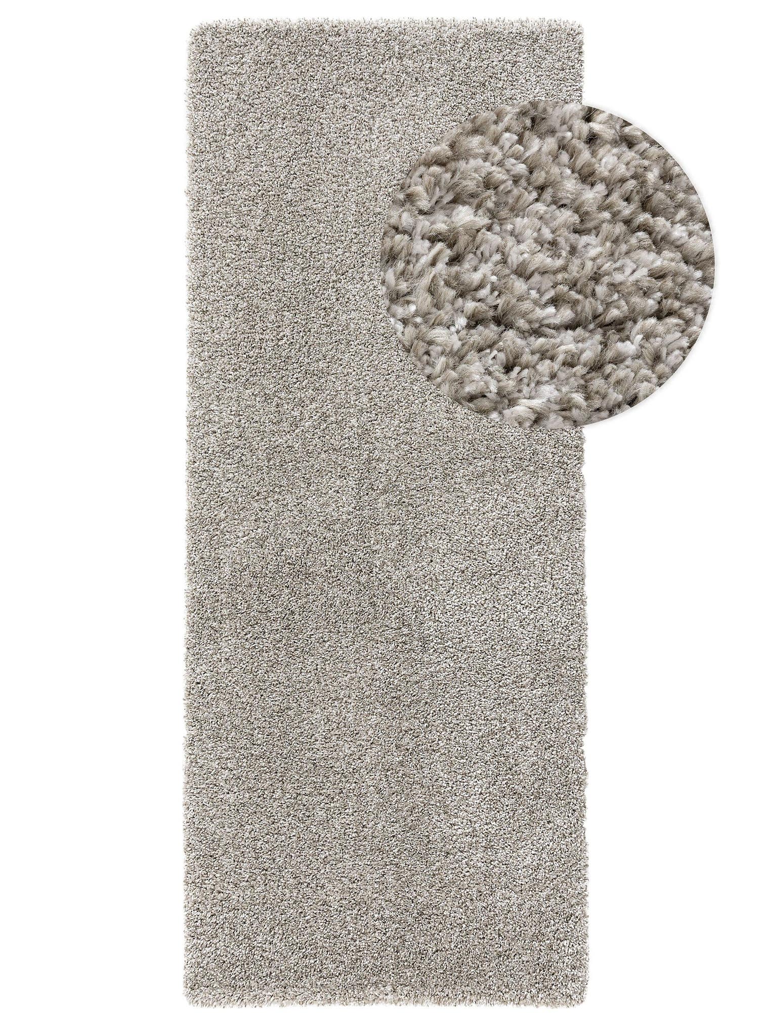 Tapis en 100% Polypropylène en Gris avec une pile de 31 - 40 mm de hauteur de benuta Nest