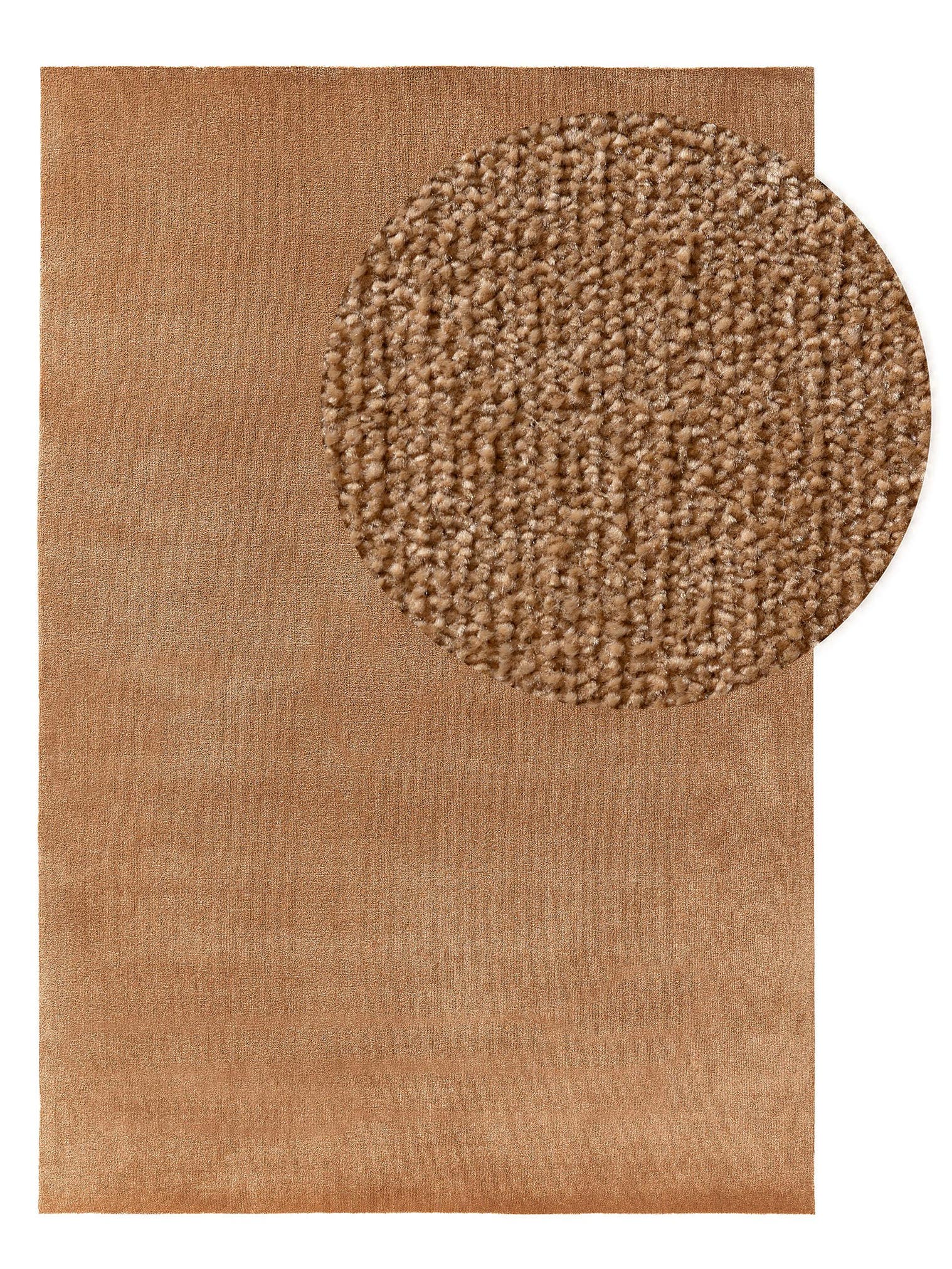 Teppich aus 100% Polypropylen in Braun mit 6 bis 10 mm hohem Flor von benuta Nest
