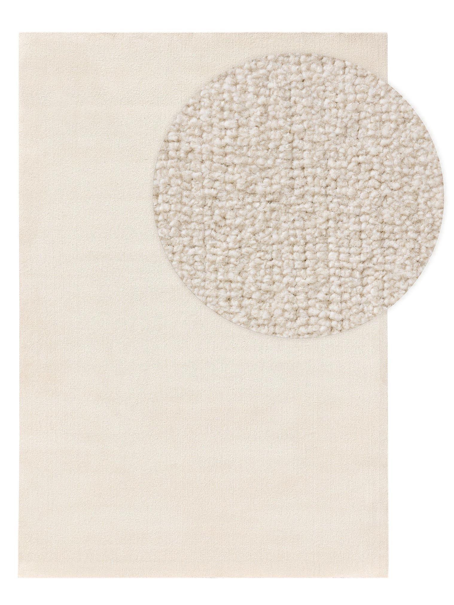 Teppich aus 100% Polypropylen in Beige mit 6 bis 10 mm hohem Flor von benuta Nest