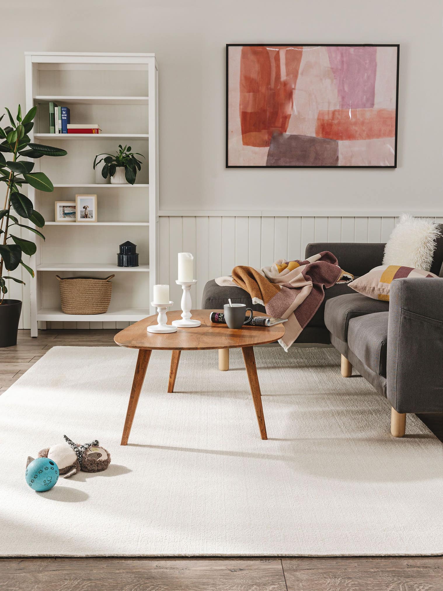 Teppich aus 100% Polypropylen in Beige mit 6 bis 10 mm hohem Flor von benuta Nest