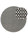 Ullmatta rund Hera Beige/svart