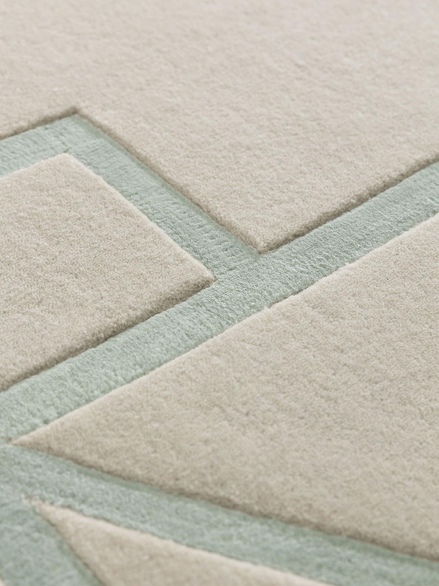 Tapis en 80% Laine, 20% Lyocell (TENCEL™) en Vert avec une pile de 6 - 10 mm de hauteur de benuta Finest