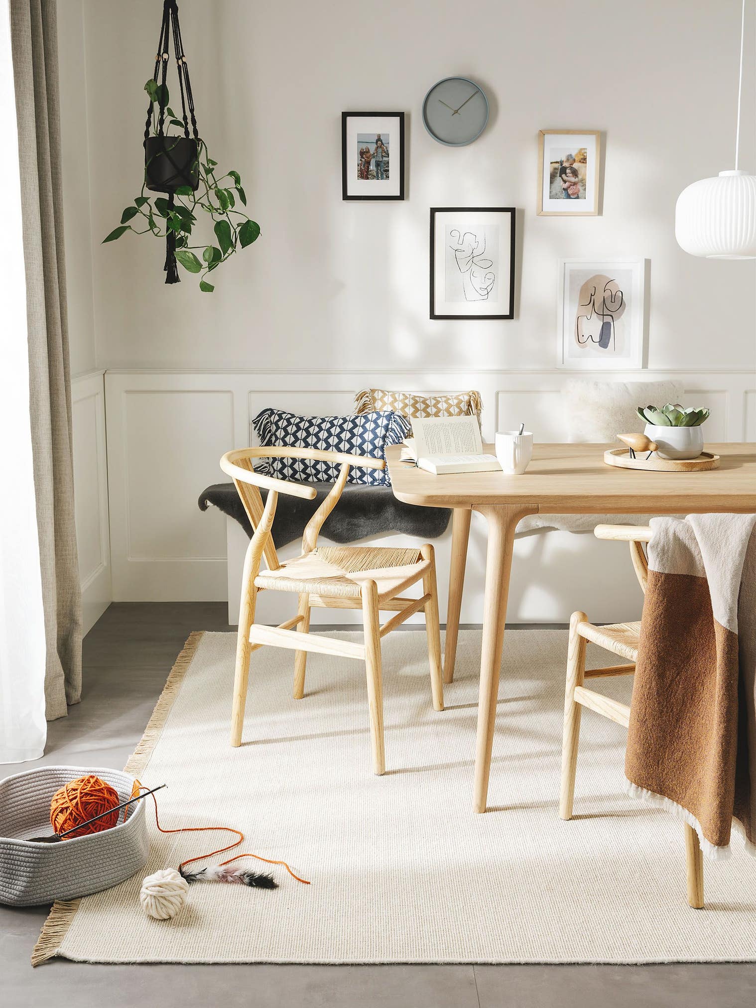 Rug made of 70% Wool, 30% Cotton in Beige with a 1- 5 mm high pile by benuta Nest