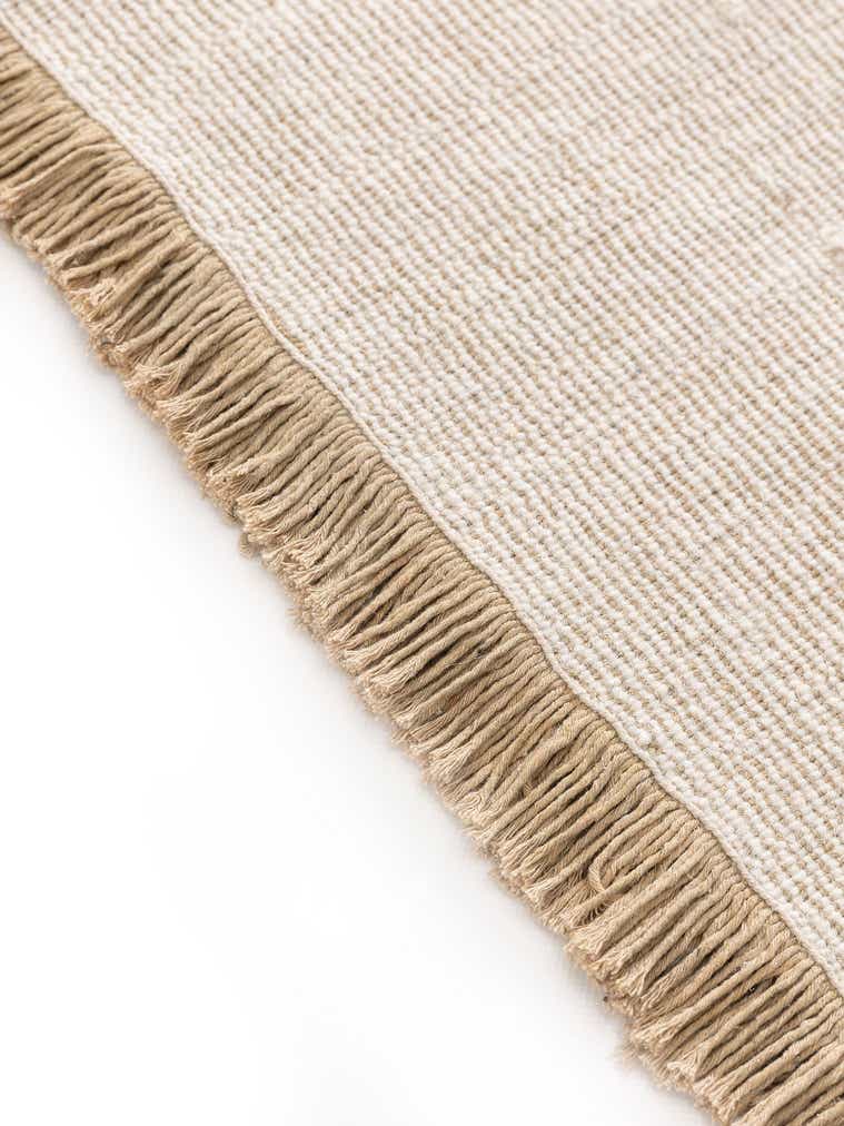 Rug made of 70% Wool, 30% Cotton in Beige with a 1- 5 mm high pile by benuta Nest