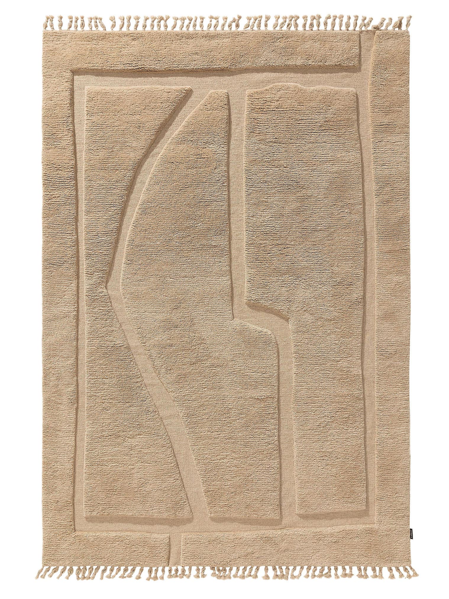 Rug made of 100% Wool from (New Zealand) in Beige with a 21 - 30 mm high pile by benuta Finest