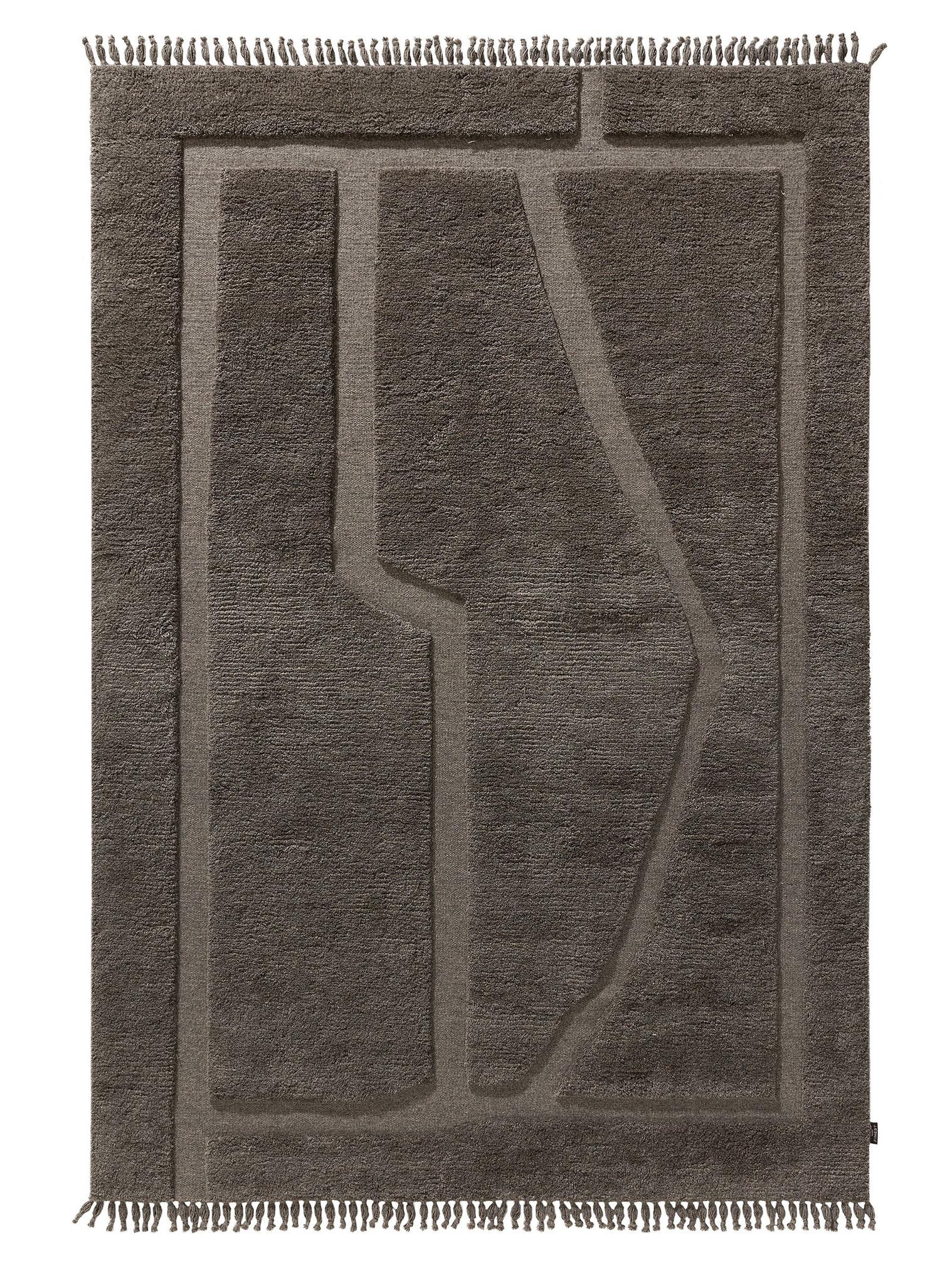 Rug made of 100% Wool from (New Zealand) in Grey with a 21 - 30 mm high pile by benuta Finest