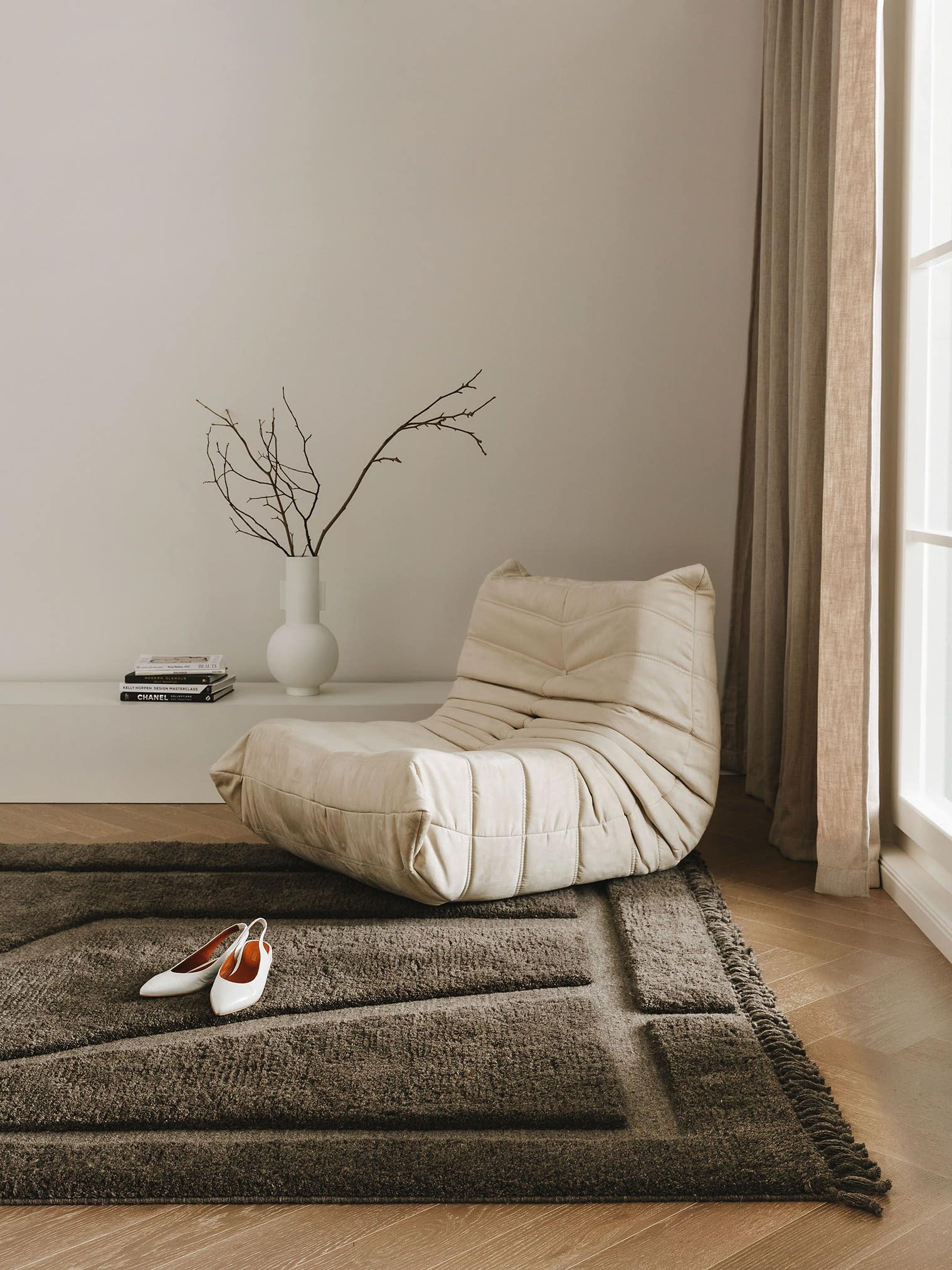 Rug made of 100% Wool from (New Zealand) in Grey with a 21 - 30 mm high pile by benuta Finest