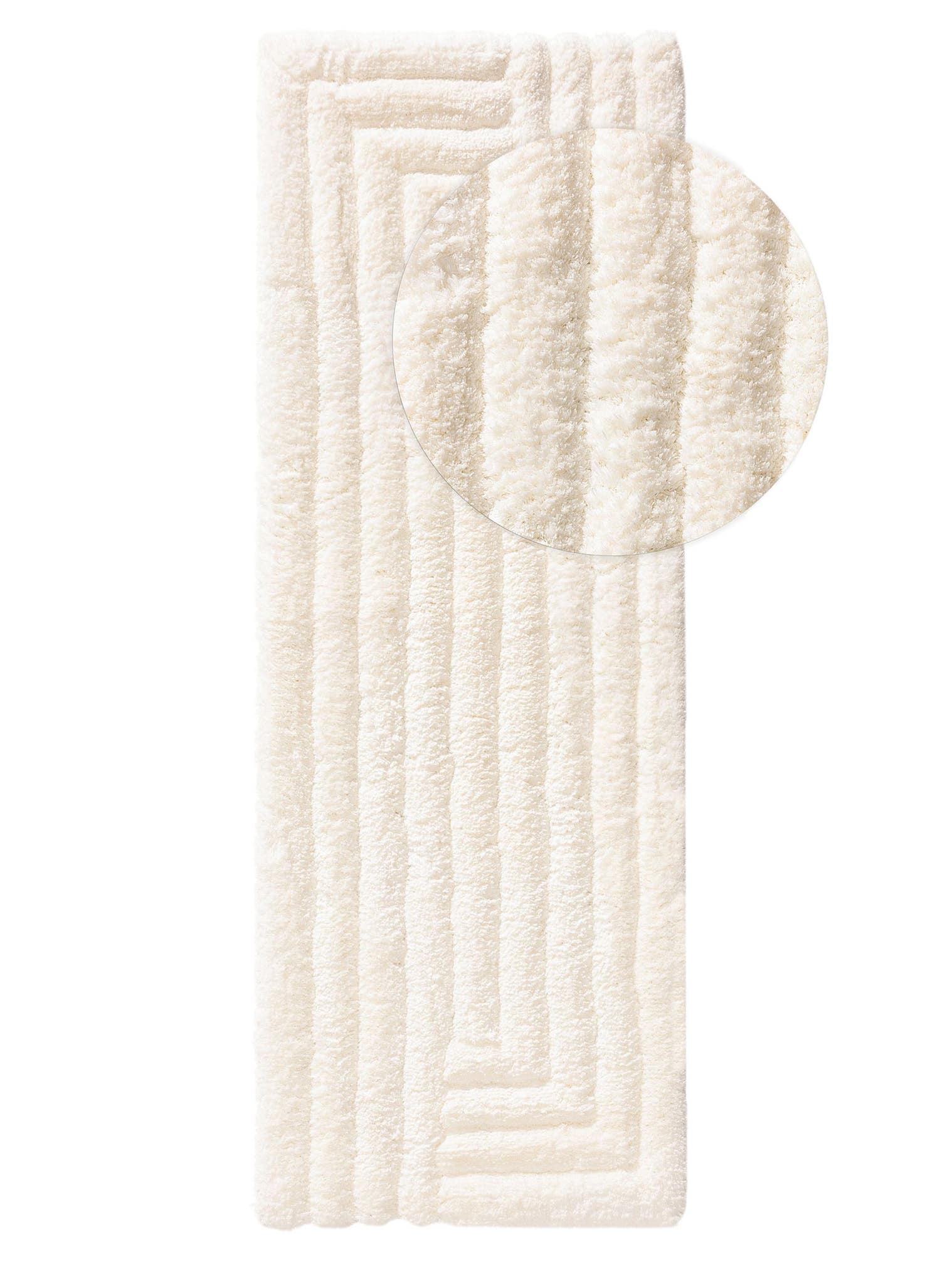 Teppich aus 100% Polyester in Beige mit 21 bis 30 mm hohem Flor von benuta Nest