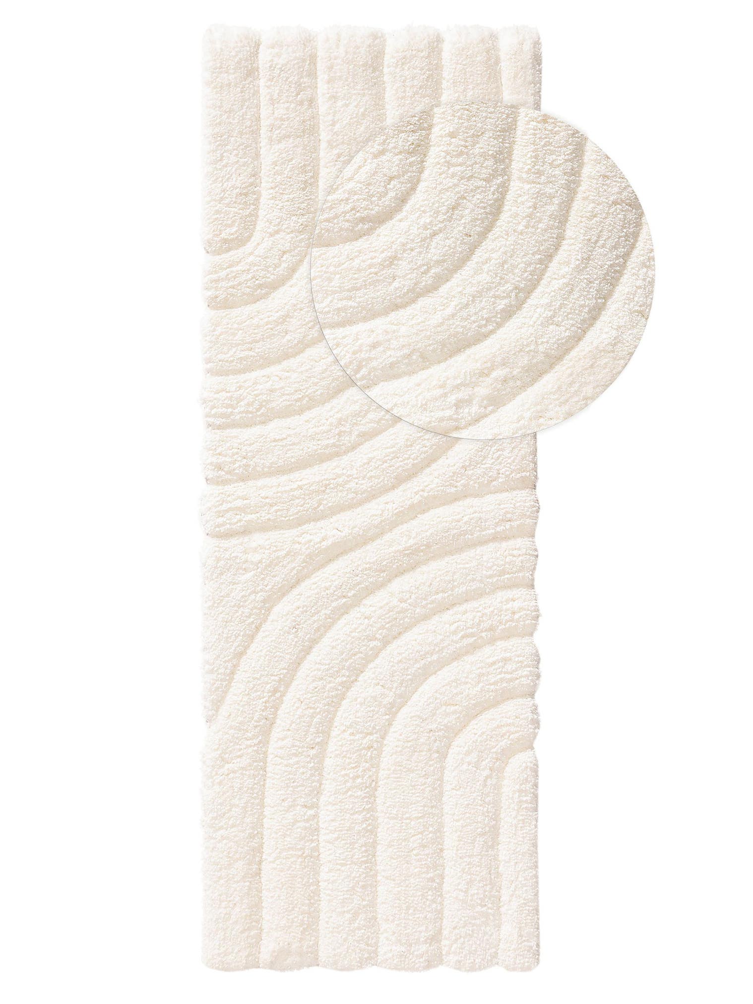 Teppich aus 100% Polyester in Beige mit 21 bis 30 mm hohem Flor von benuta Nest