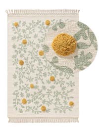 Kinderteppich Hana Cream/Grün