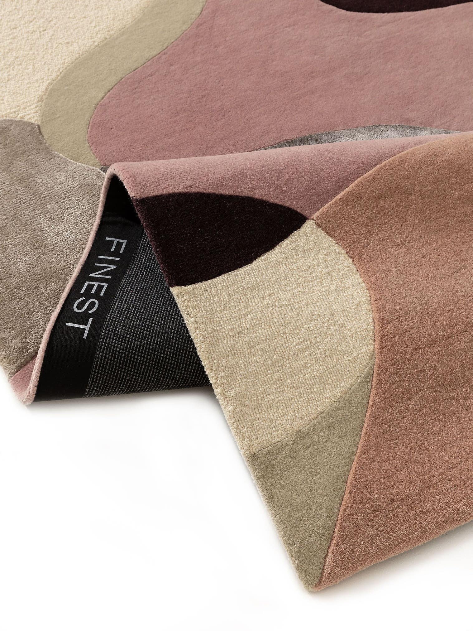 Tæppe af 80% Uld, 20% Lyocell (TENCEL™) i Flerfarvet med 6 - 10 mm høj luv fra benuta Finest