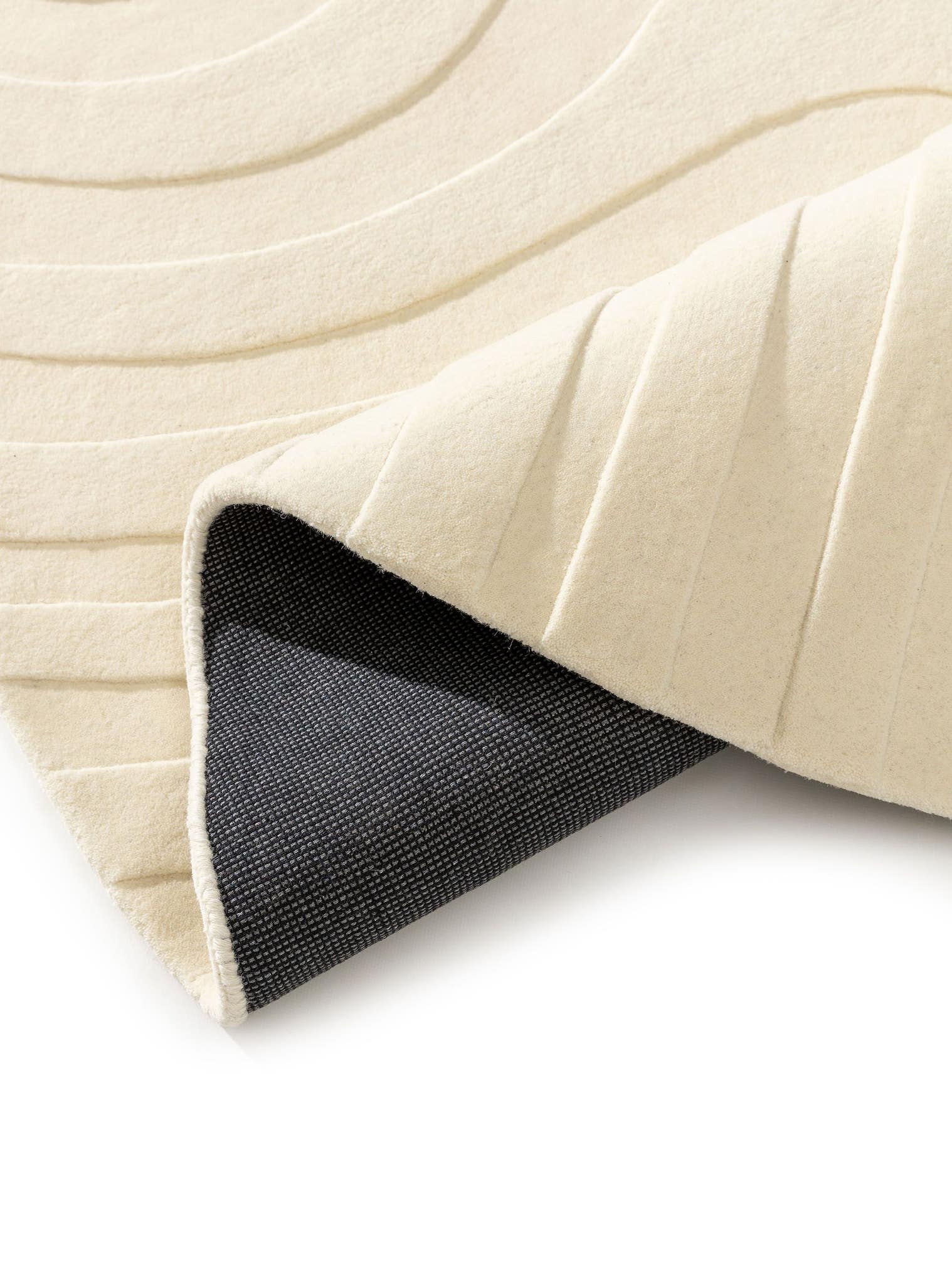 Tapis en 100% Laine (de Nouvelle-Zélande) en Beige avec une pile de 6 - 10 mm de hauteur de benuta Finest