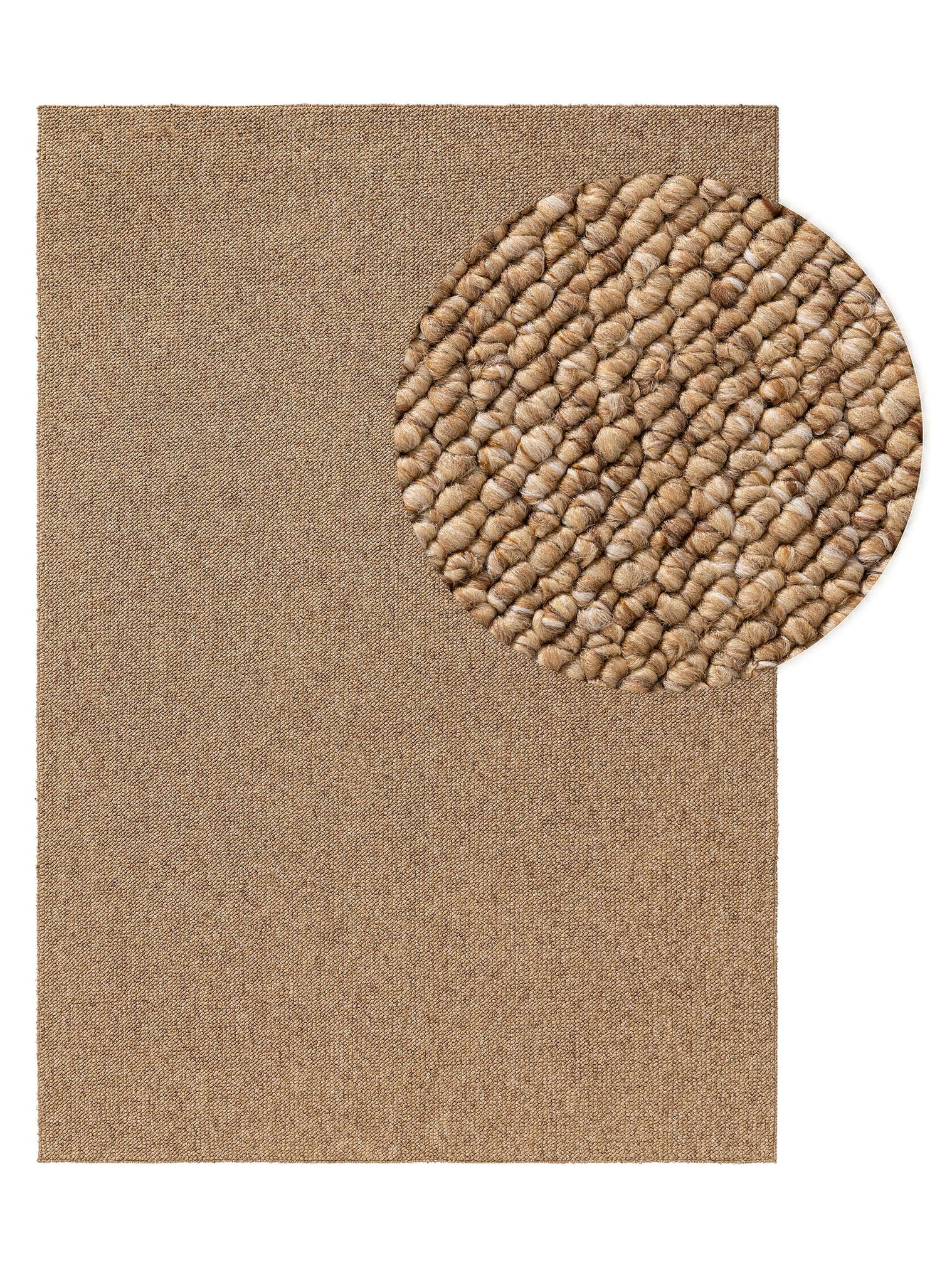 Rug made of 100% Polypropylene in Brown with a 6 - 10 mm high pile by benuta Nest