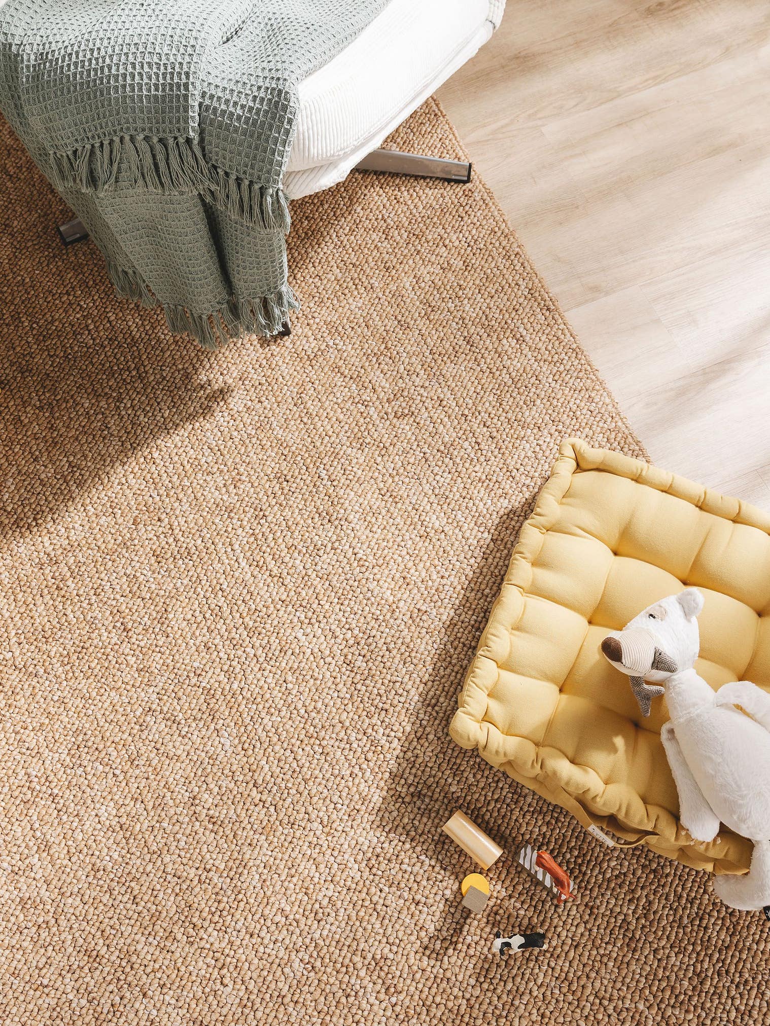 Rug made of 100% Polypropylene in Brown with a 6 - 10 mm high pile by benuta Nest