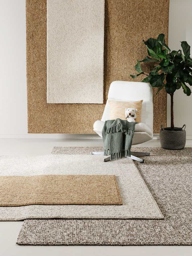 Rug made of 100% Polyester in Brown with a 6 - 10 mm high pile by benuta Nest