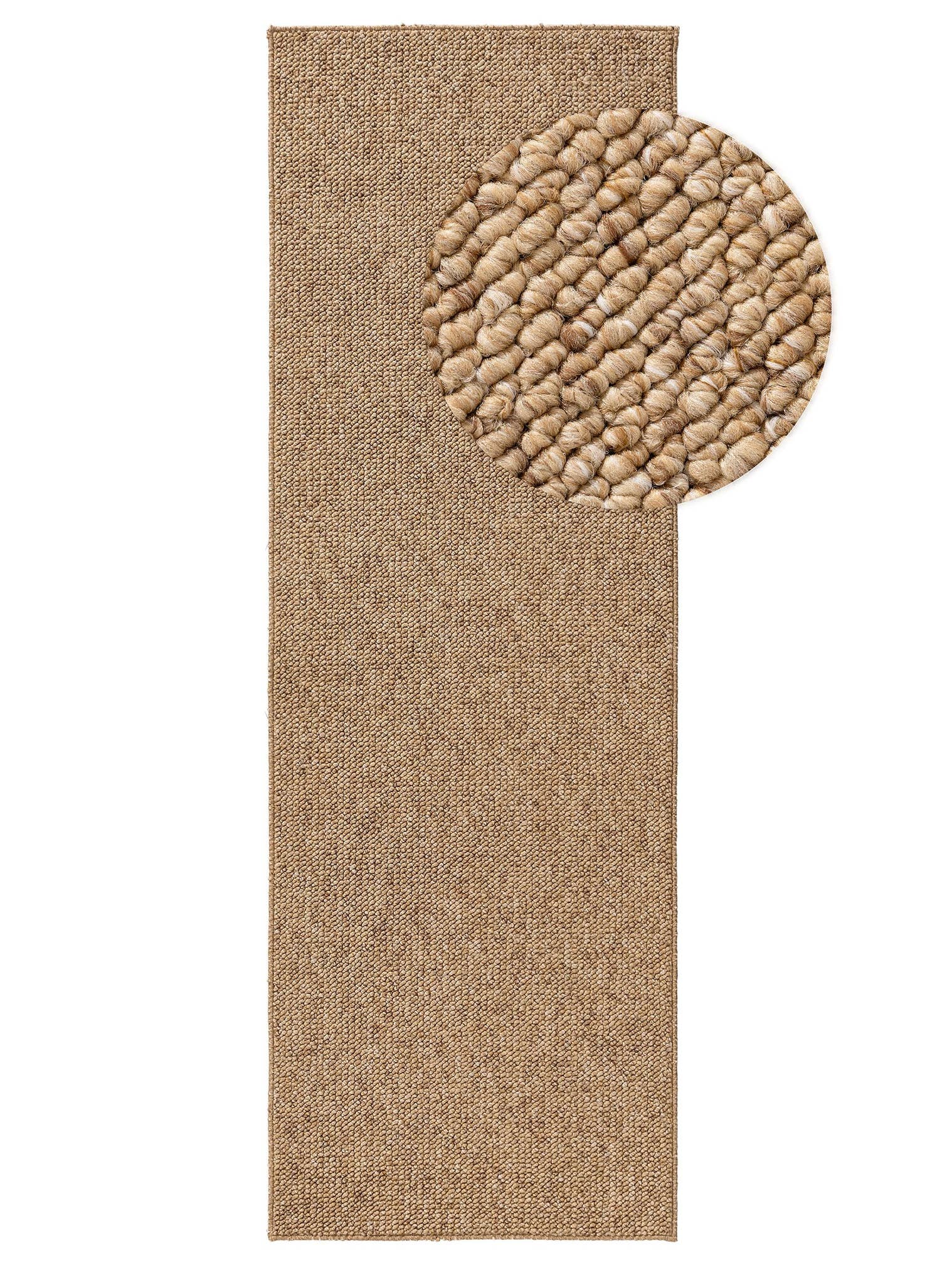 Teppich aus 100% Polypropylen in Braun mit 6 bis 10 mm hohem Flor von benuta Nest