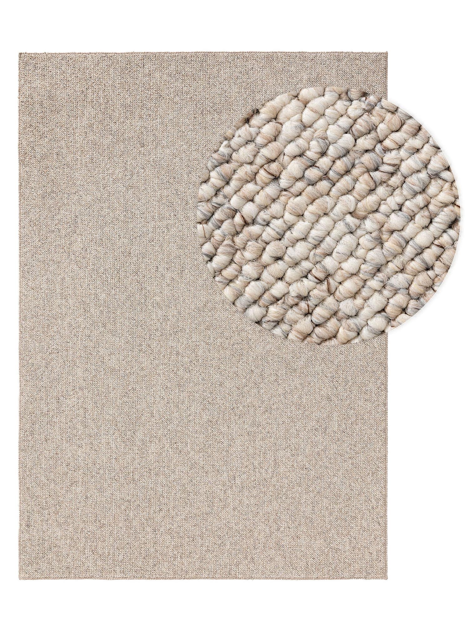 Tappeto di 100% Polipropilene in Beige con pelo alto 6 - 10 mm da benuta Nest