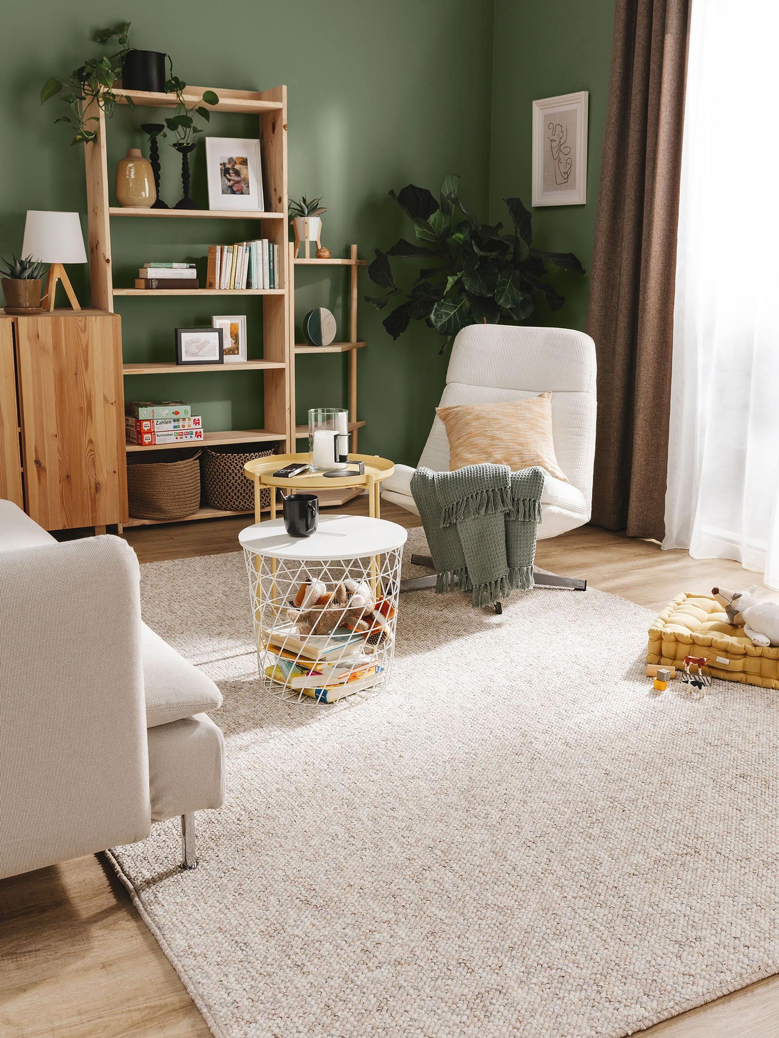 Tappeto di 100% Polipropilene in Beige con pelo alto 6 - 10 mm da benuta Nest