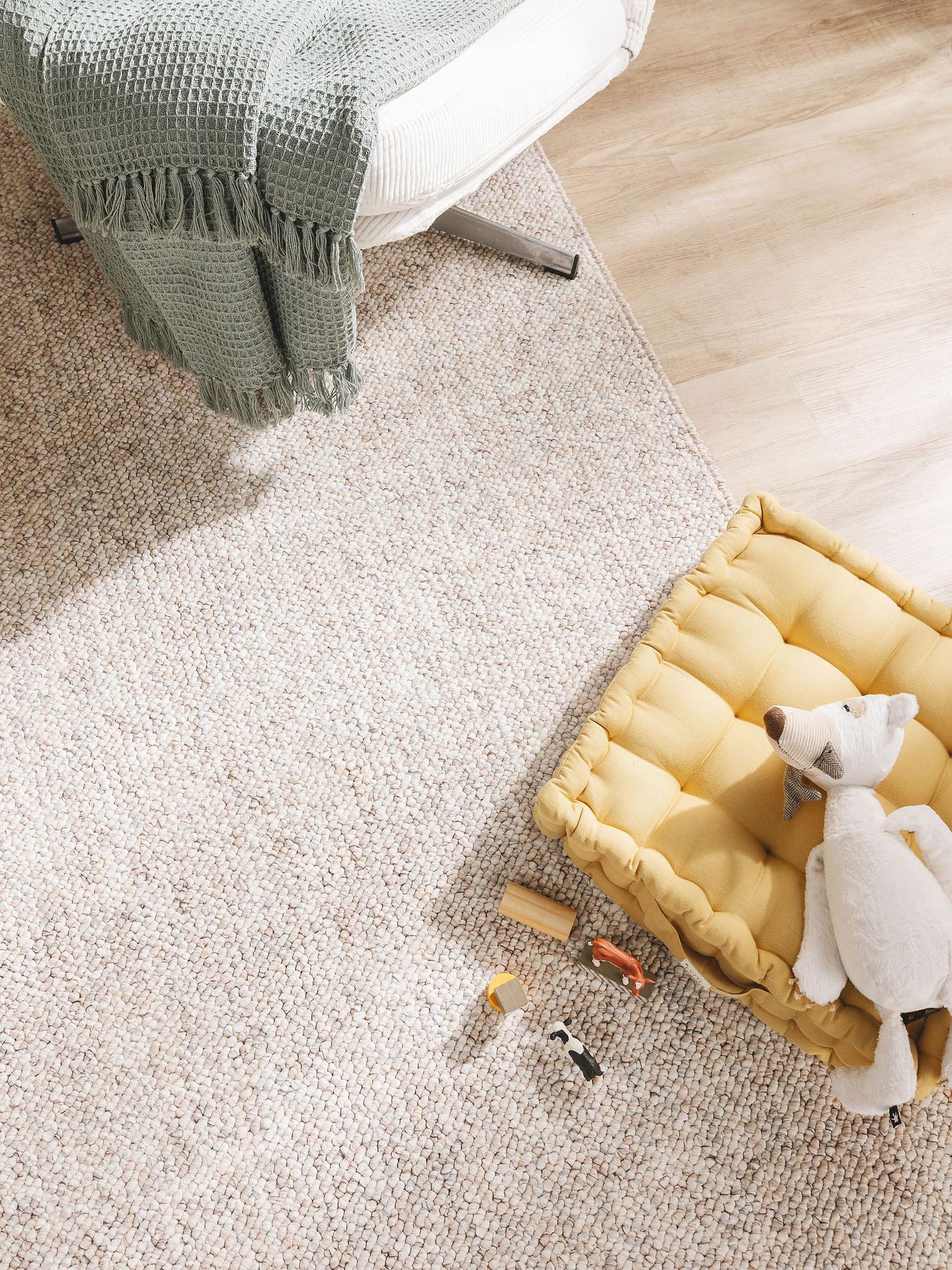 Tappeto di 100% Polipropilene in Beige con pelo alto 6 - 10 mm da benuta Nest