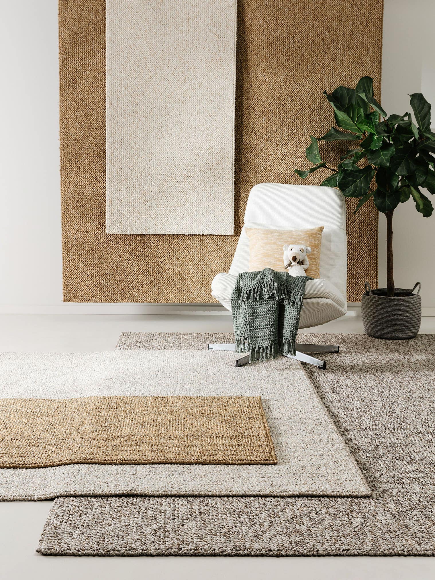 Tappeto di 100% Polipropilene in Beige con pelo alto 6 - 10 mm da benuta Nest
