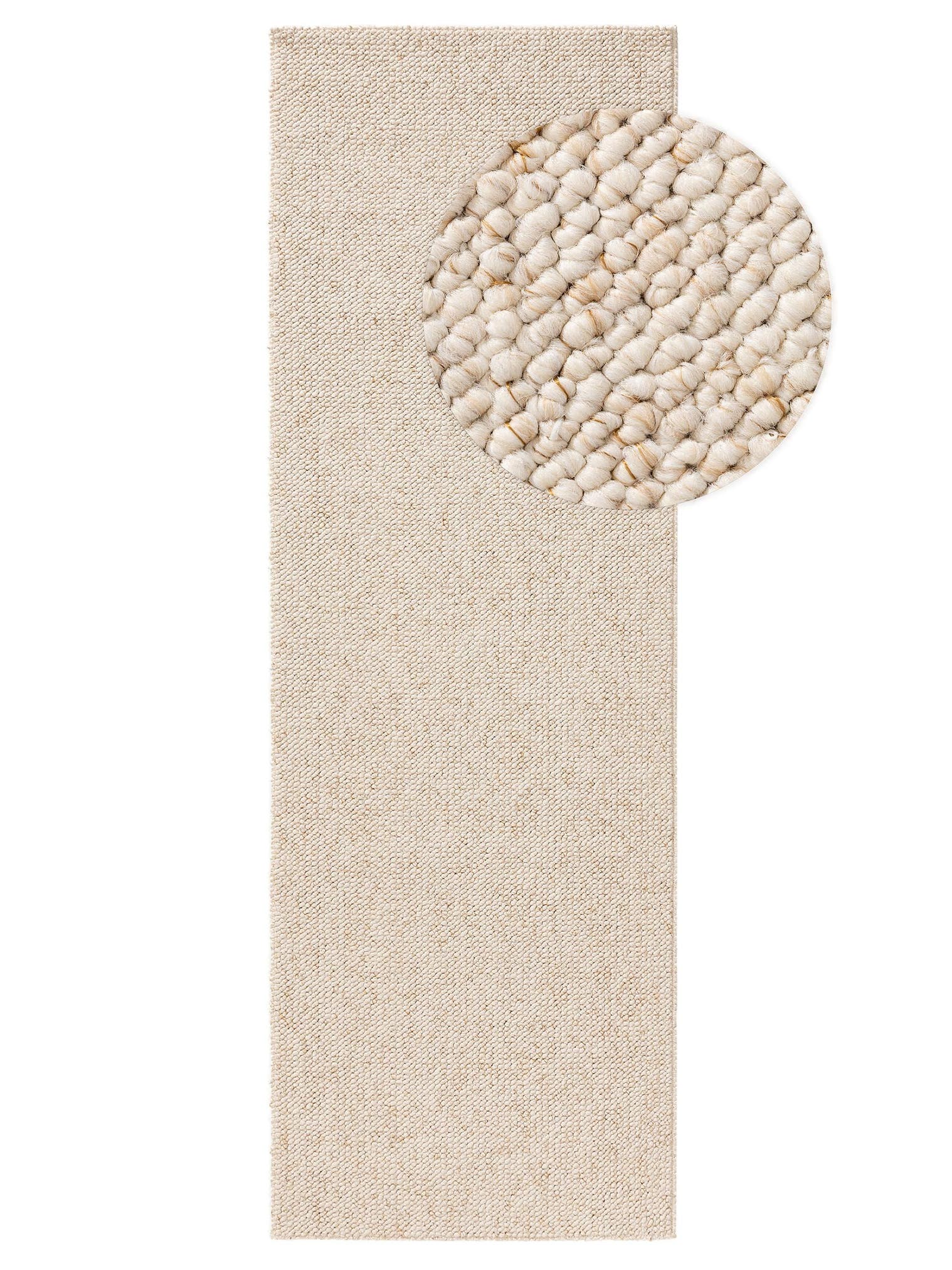 Teppich aus 100% Polypropylen in Beige mit 6 bis 10 mm hohem Flor von benuta Nest