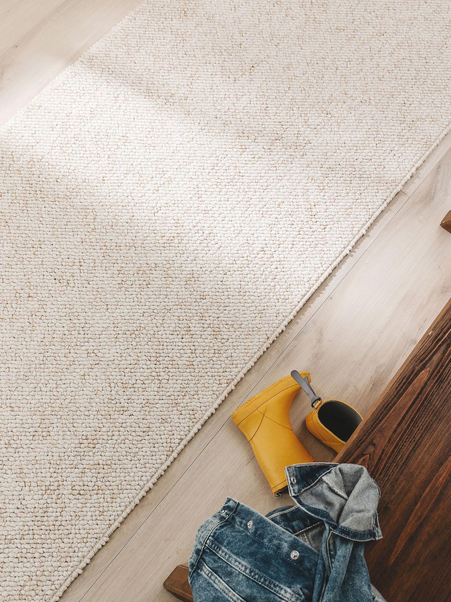 Teppich aus 100% Polypropylen in Beige mit 6 bis 10 mm hohem Flor von benuta Nest